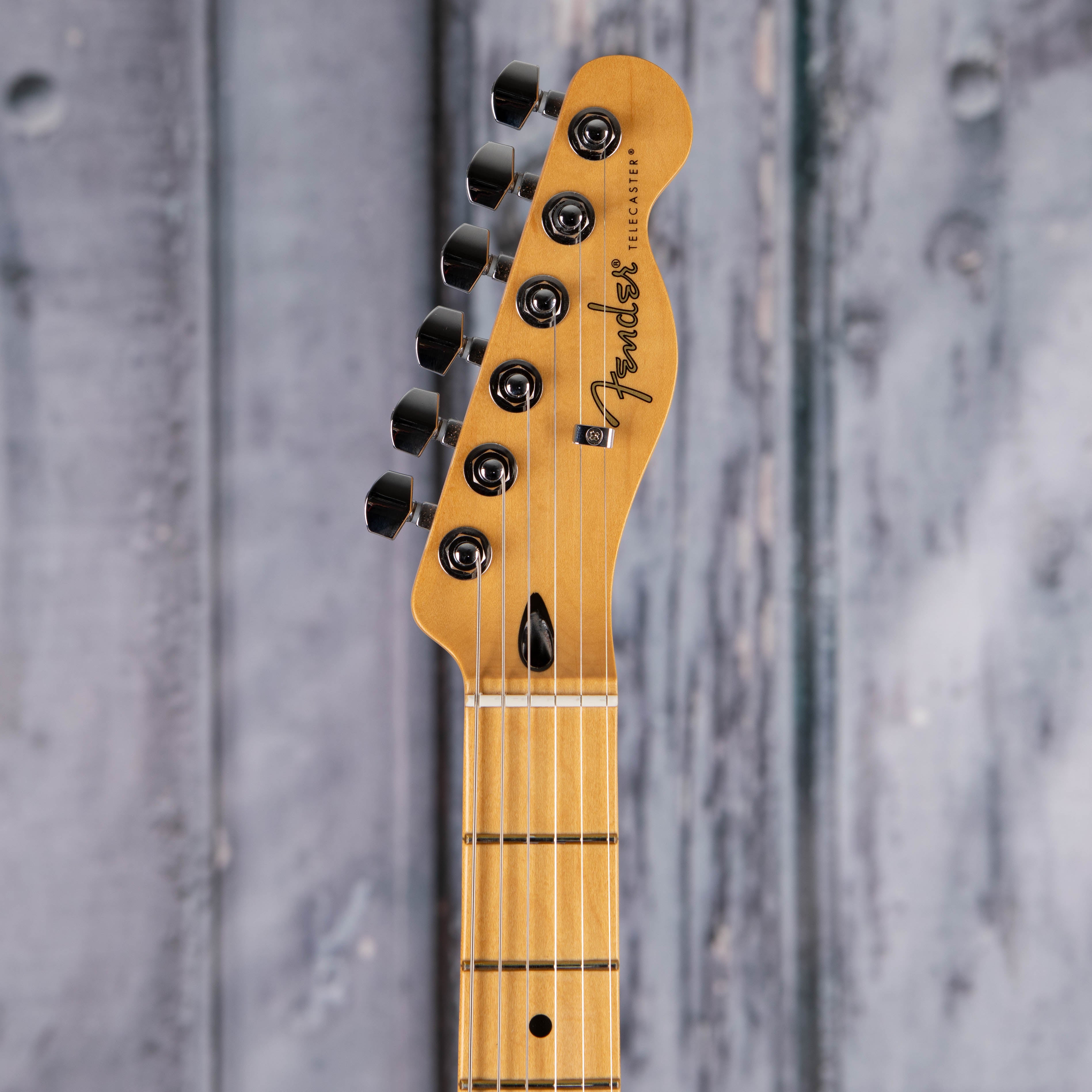 Fender Player II Modified Telecaster Electric Guitar, Sunshine Yellow, front headstock