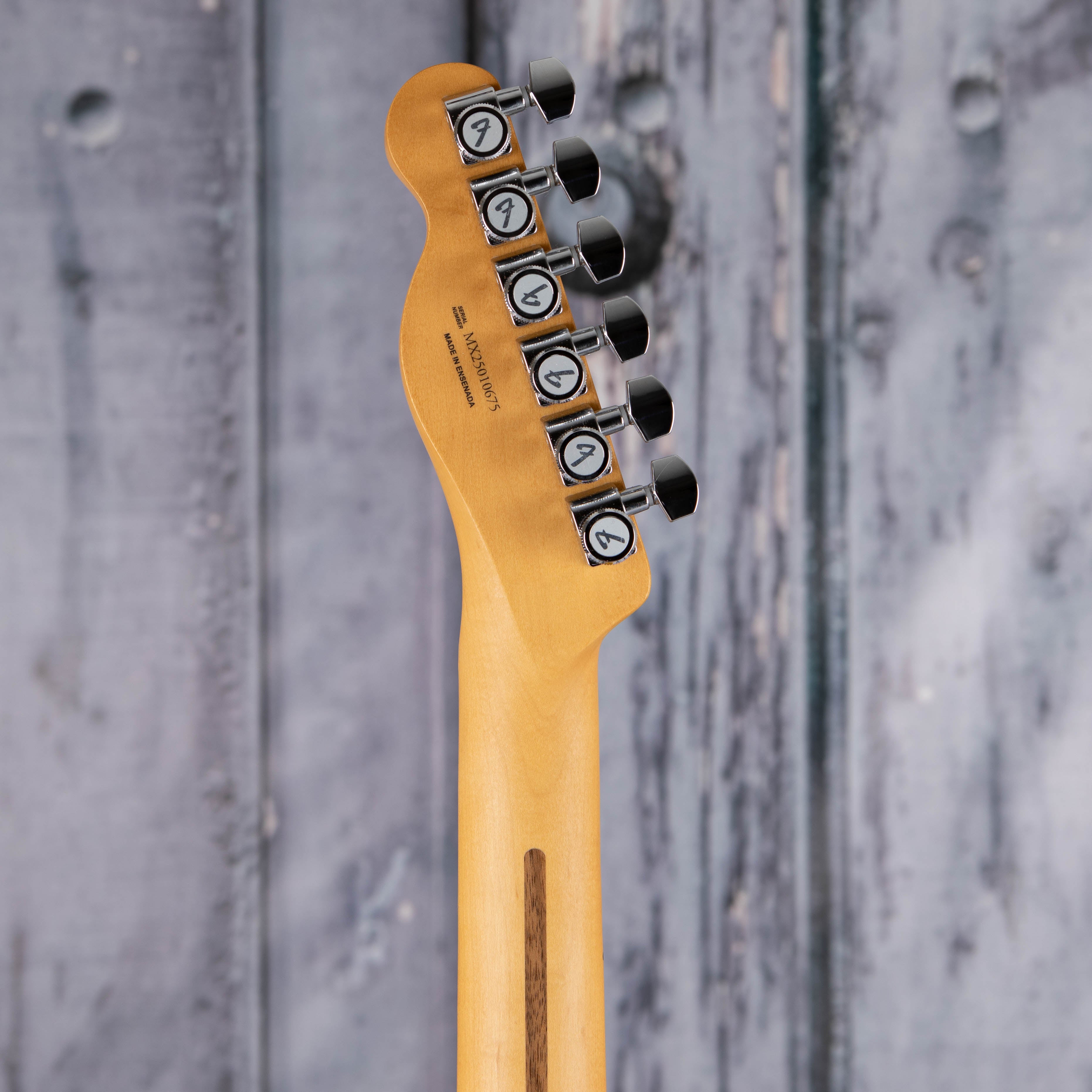 Fender Player II Modified Telecaster Electric Guitar, Sunshine Yellow, back headstock