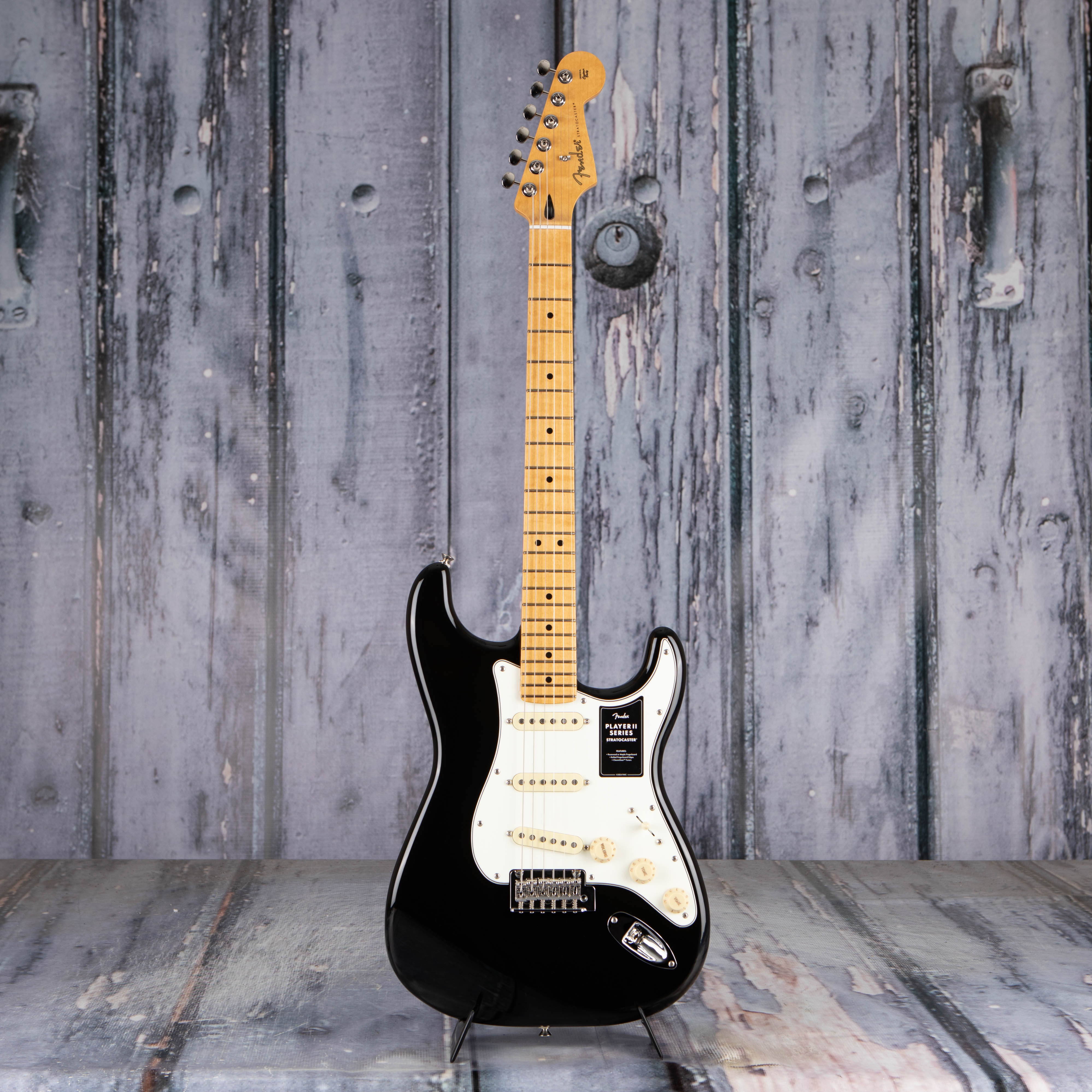 Fender Player II Stratocaster Electric Guitar, Black, front