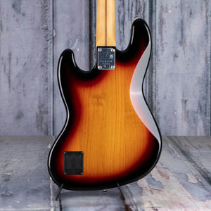 Fender Player Plus Jazz Bass Guitar, 3-Color Sunburst, back closeup