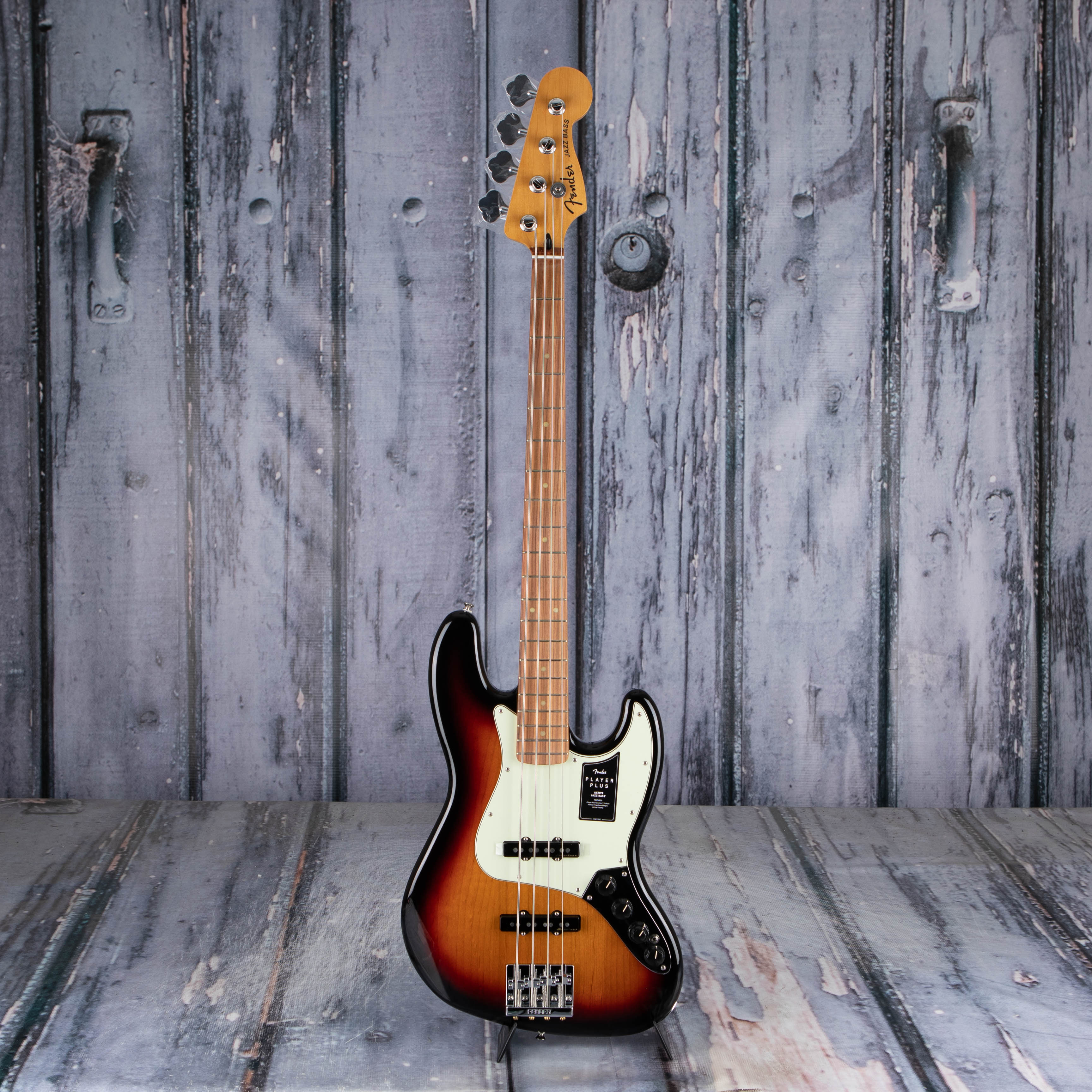 Fender Player Plus Jazz Bass Guitar, 3-Color Sunburst, front