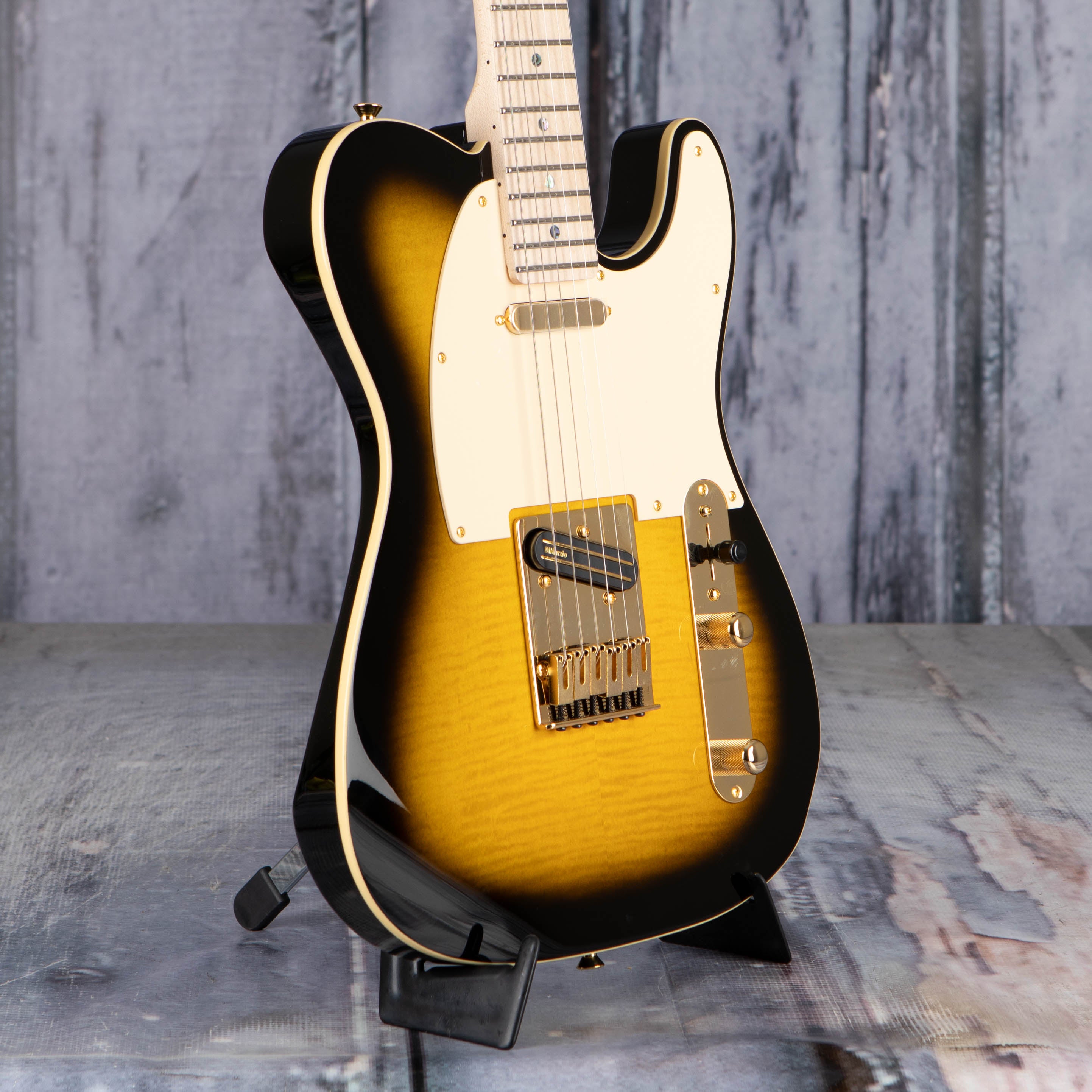 Fender Richie Kotzen Telecaster Electric Guitar, Brown Sunburst, angle