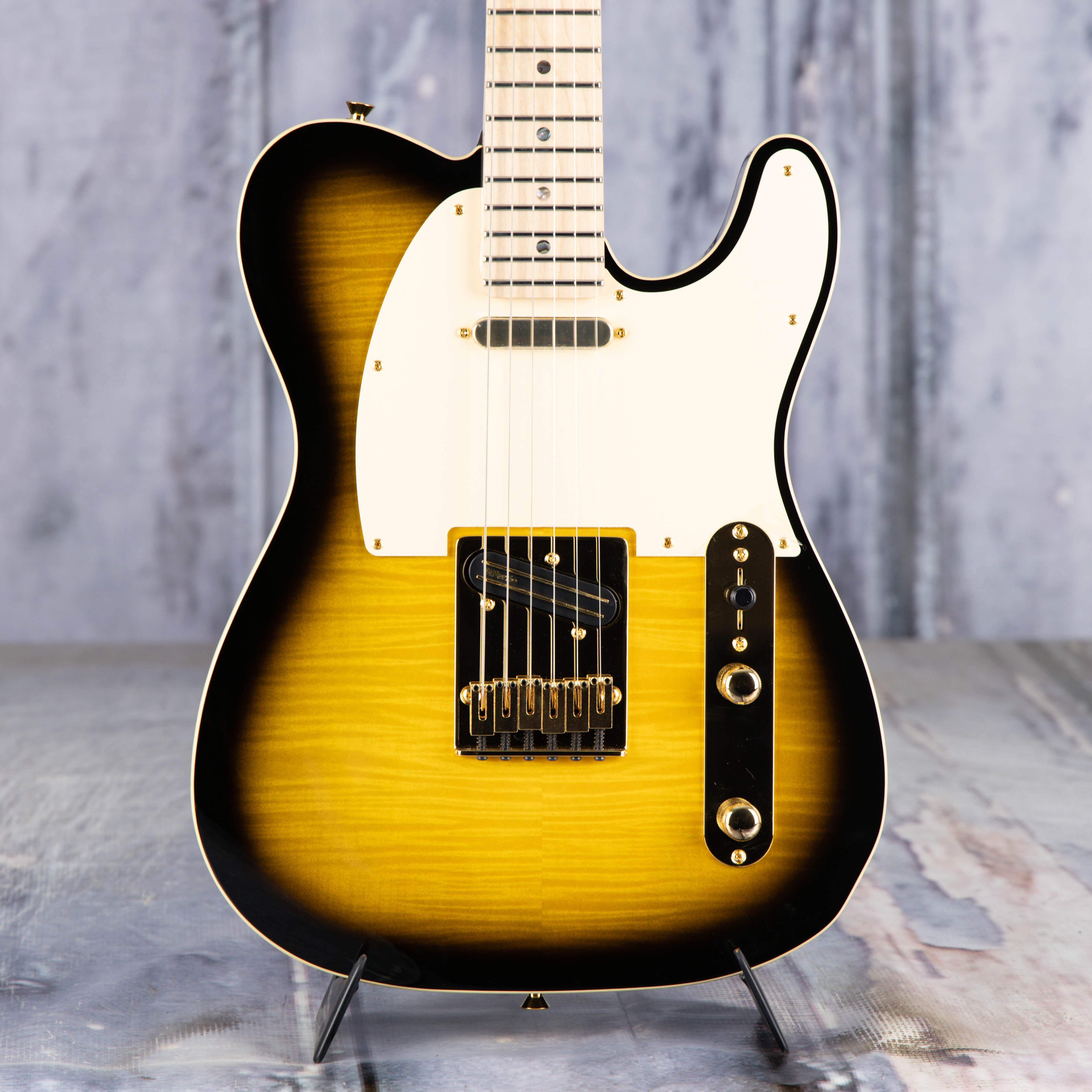 Fender Richie Kotzen Telecaster Electric Guitar, Brown Sunburst, front closeup