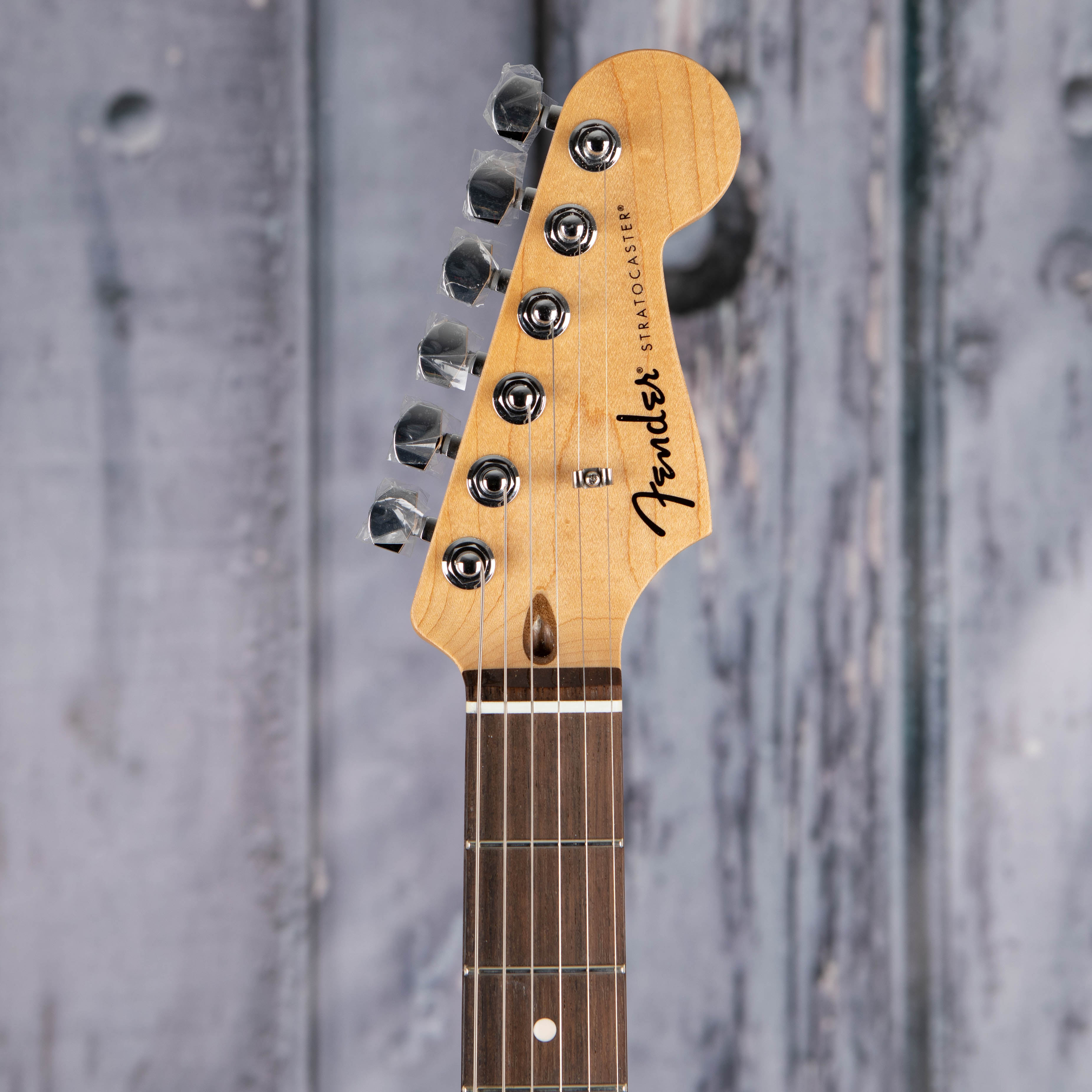 Fender Standard Stratocaster Electric Guitar, 3-Color Sunburst, front headstock