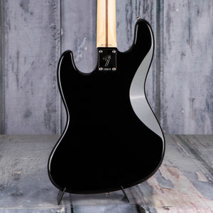Fender U.S.A. Geddy Lee Jazz Bass Guitar, Black, back closeup
