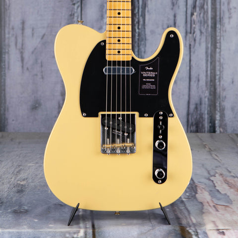 Fender Vintera II '50s Nocaster Electric Guitar, Blackguard Blonde, front closeup