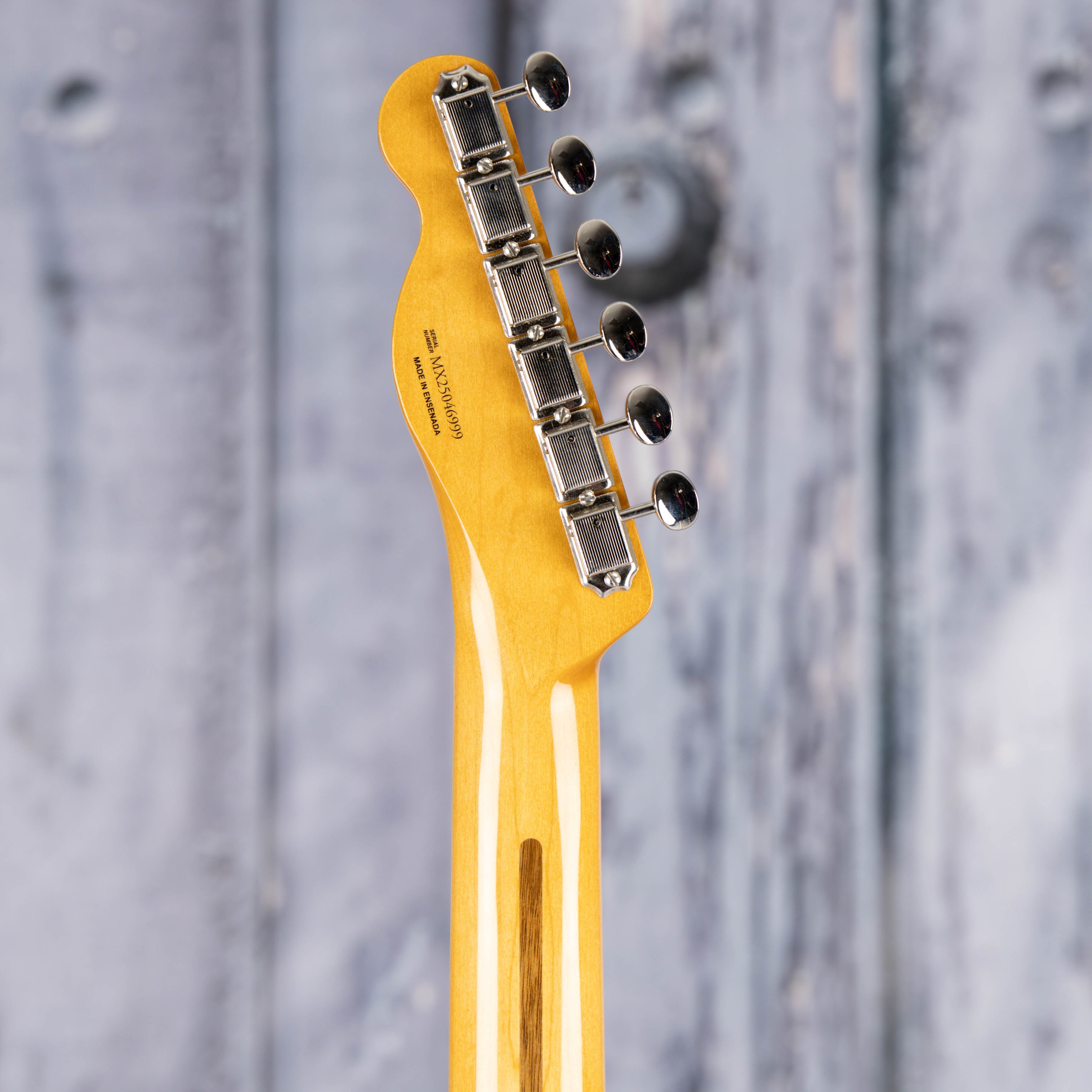 Fender Vintera II '50s Nocaster Electric Guitar, Blackguard Blonde, back headstock