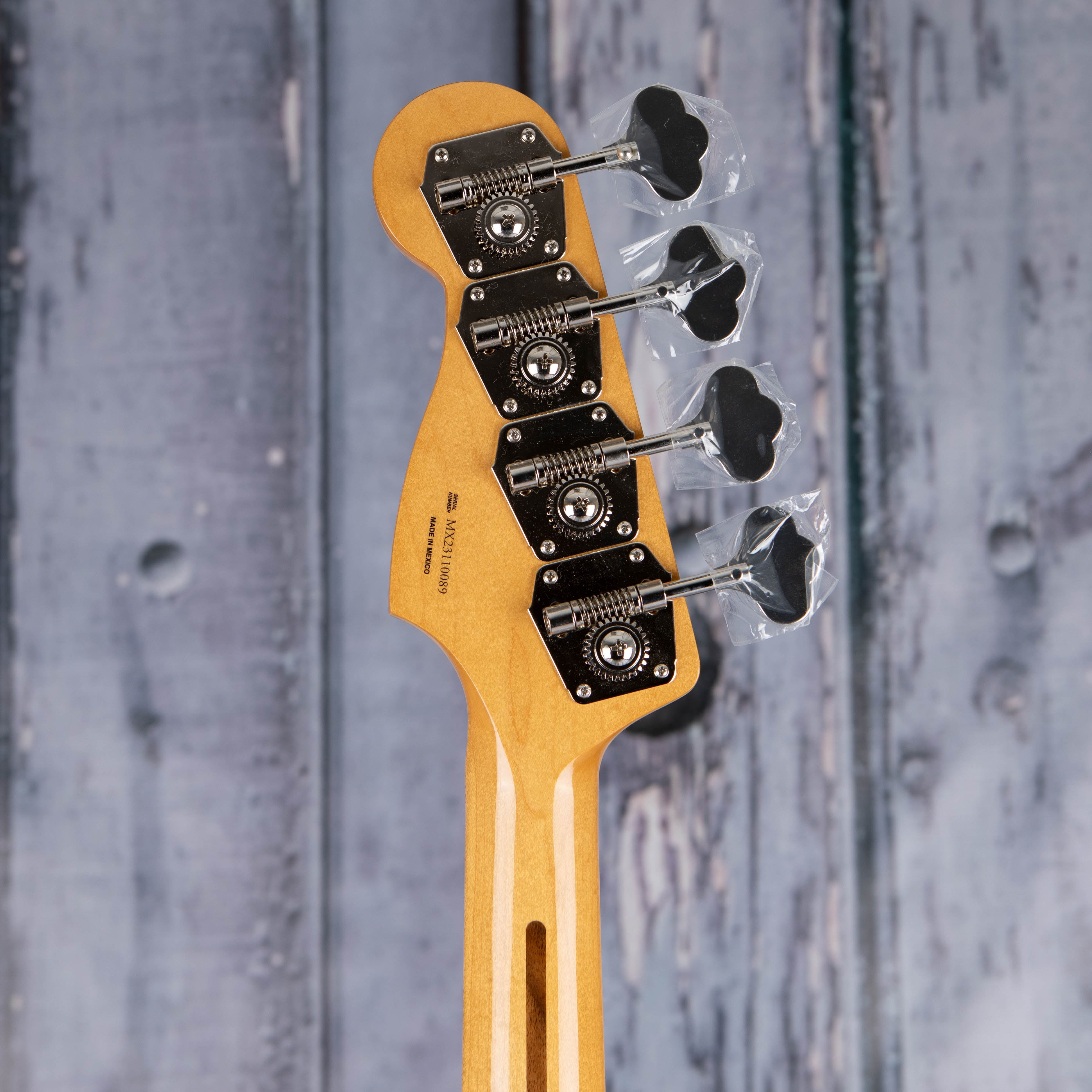 Fender Vintera II '50s Precision Bass Guitar, Desert Sand, back headstock