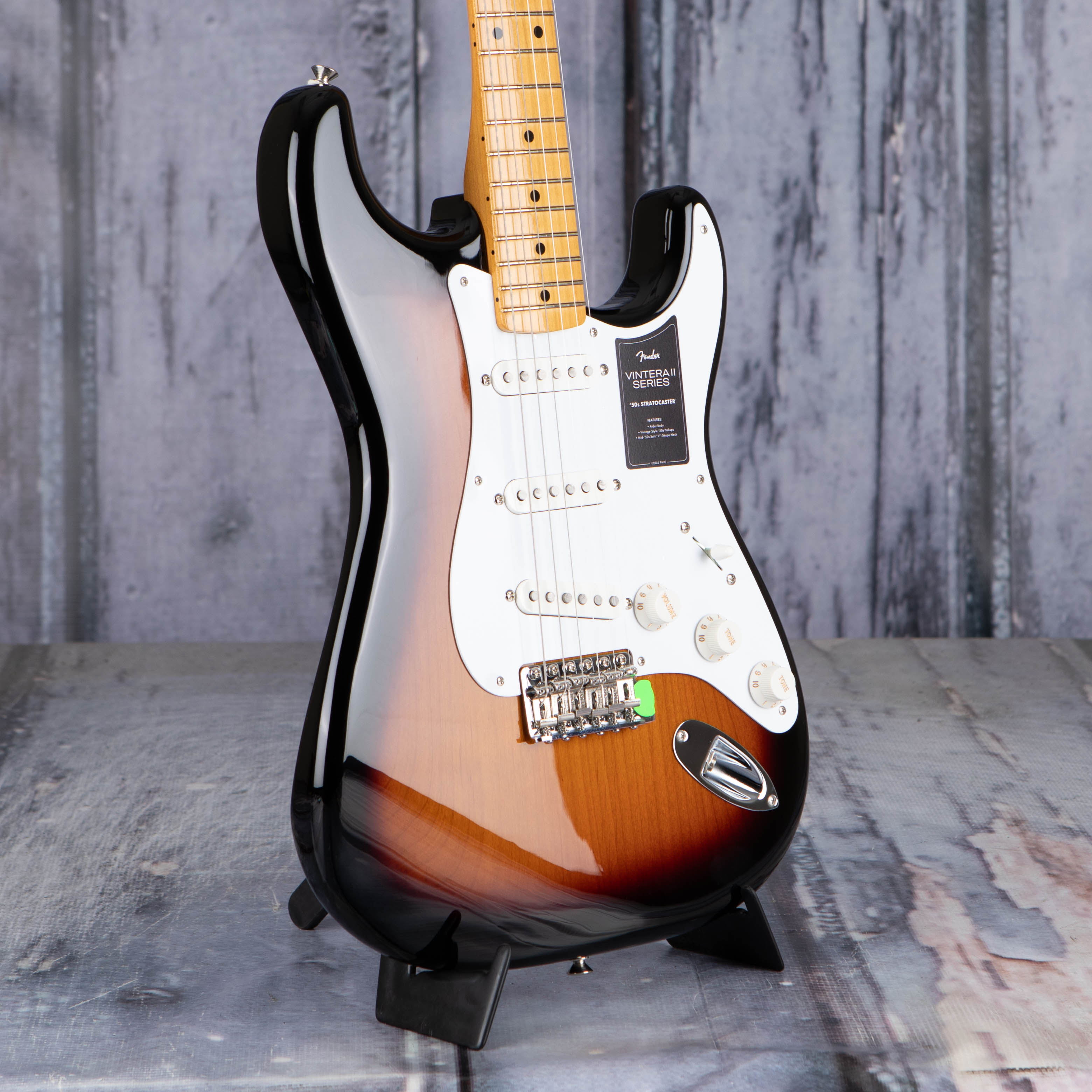 Fender Vintera II '50s Stratocaster Electric Guitar, 2-Color Sunburst, angle