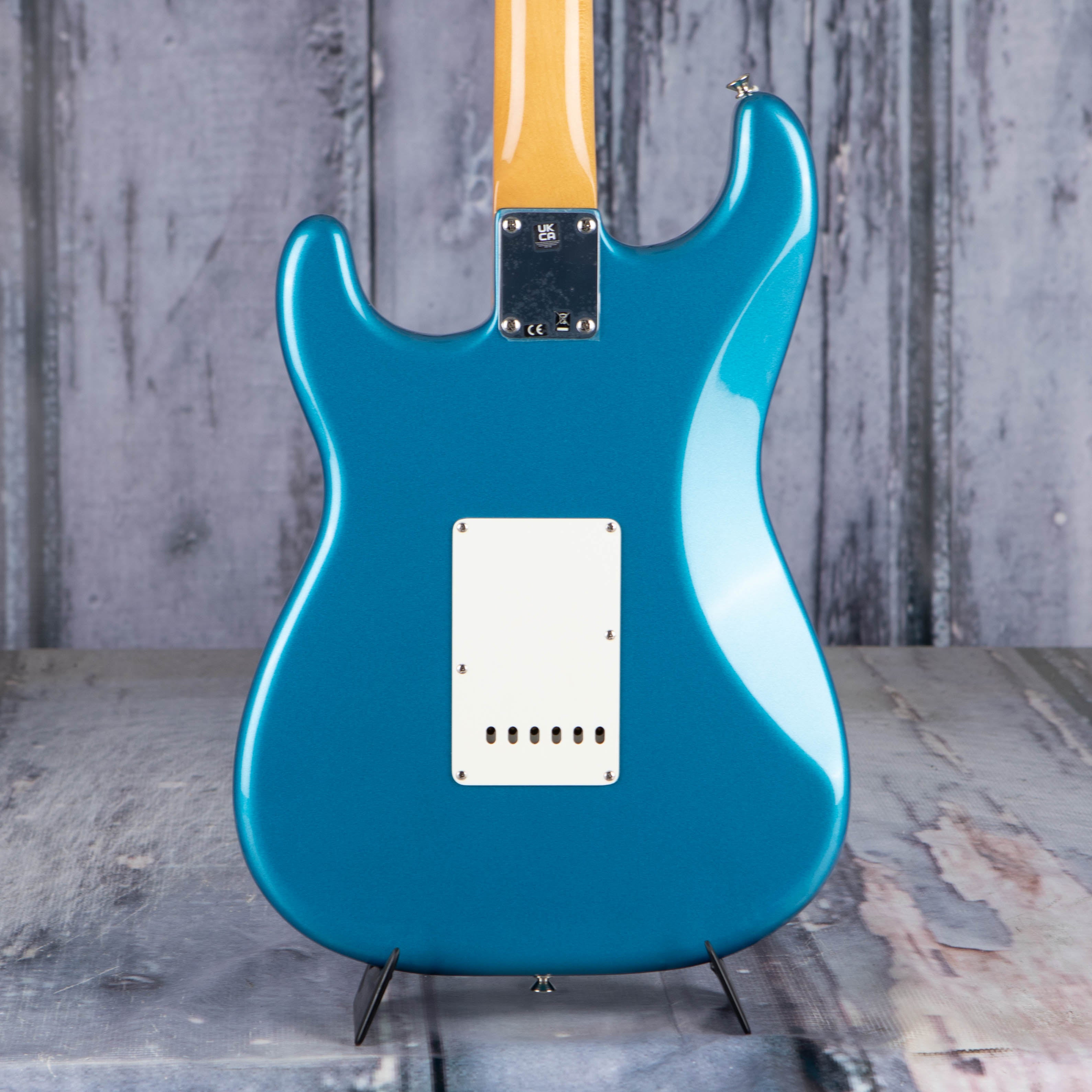 Fender Vintera II '60s Stratocaster Electric Guitar, Lake Placid Blue, back closeup