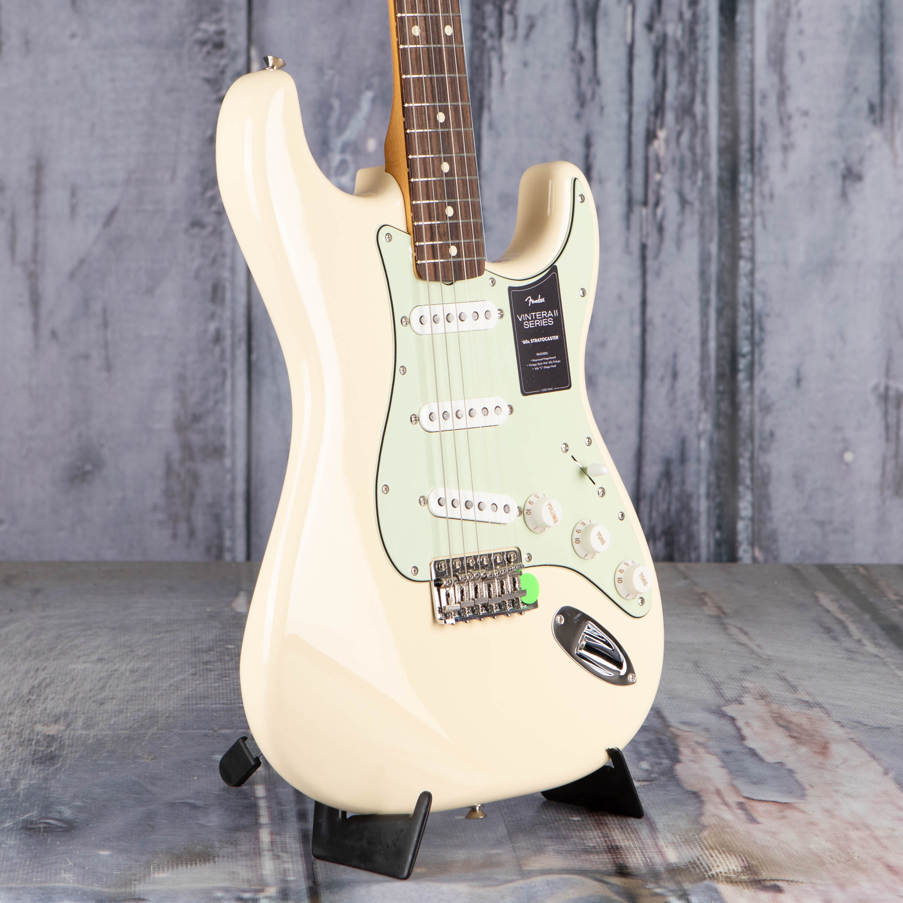 Fender Vintera II '60s Stratocaster Electric Guitar, Olympic White, angle