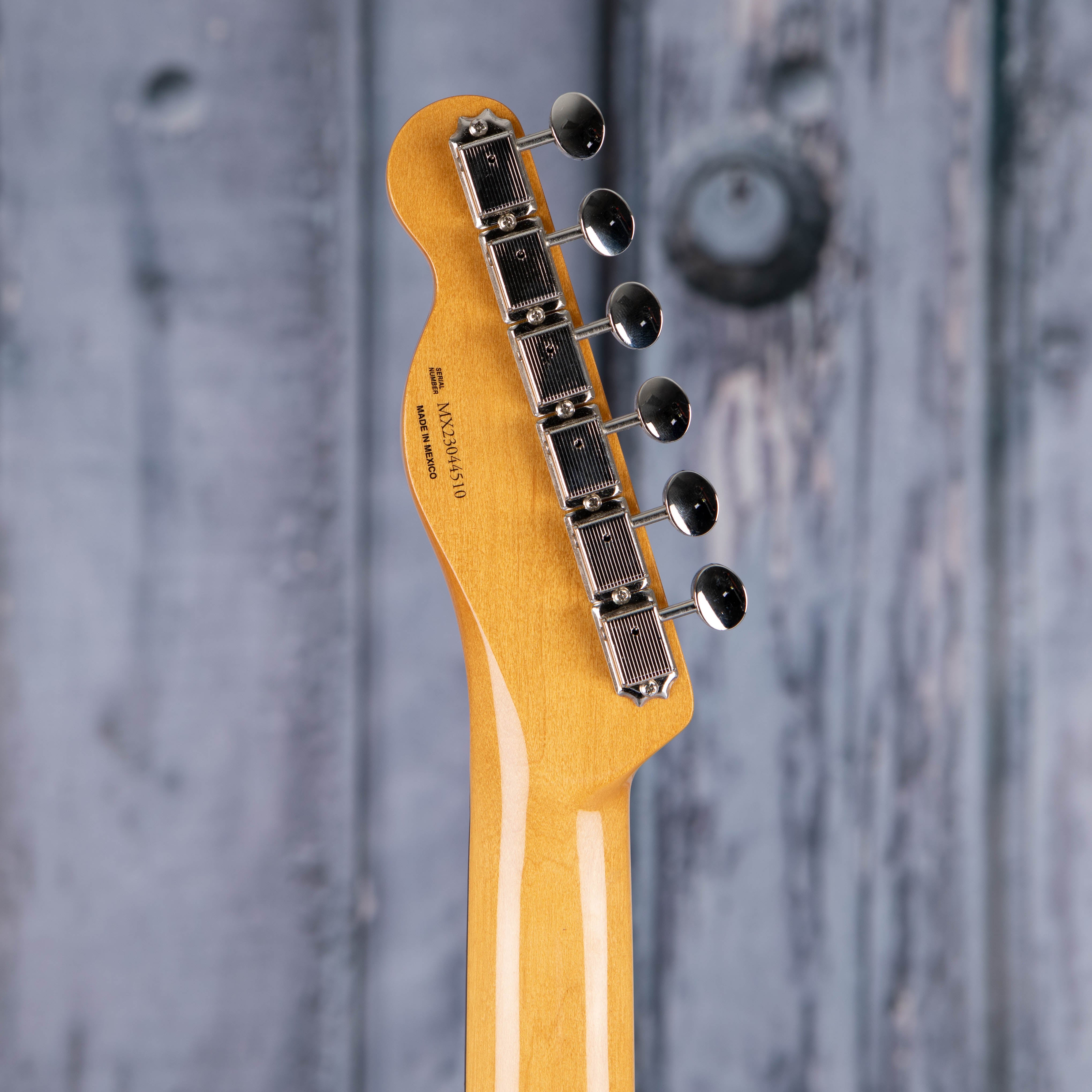 Fender Vintera II '60s Telecaster Electric Guitar, Sonic Blue, back headstock