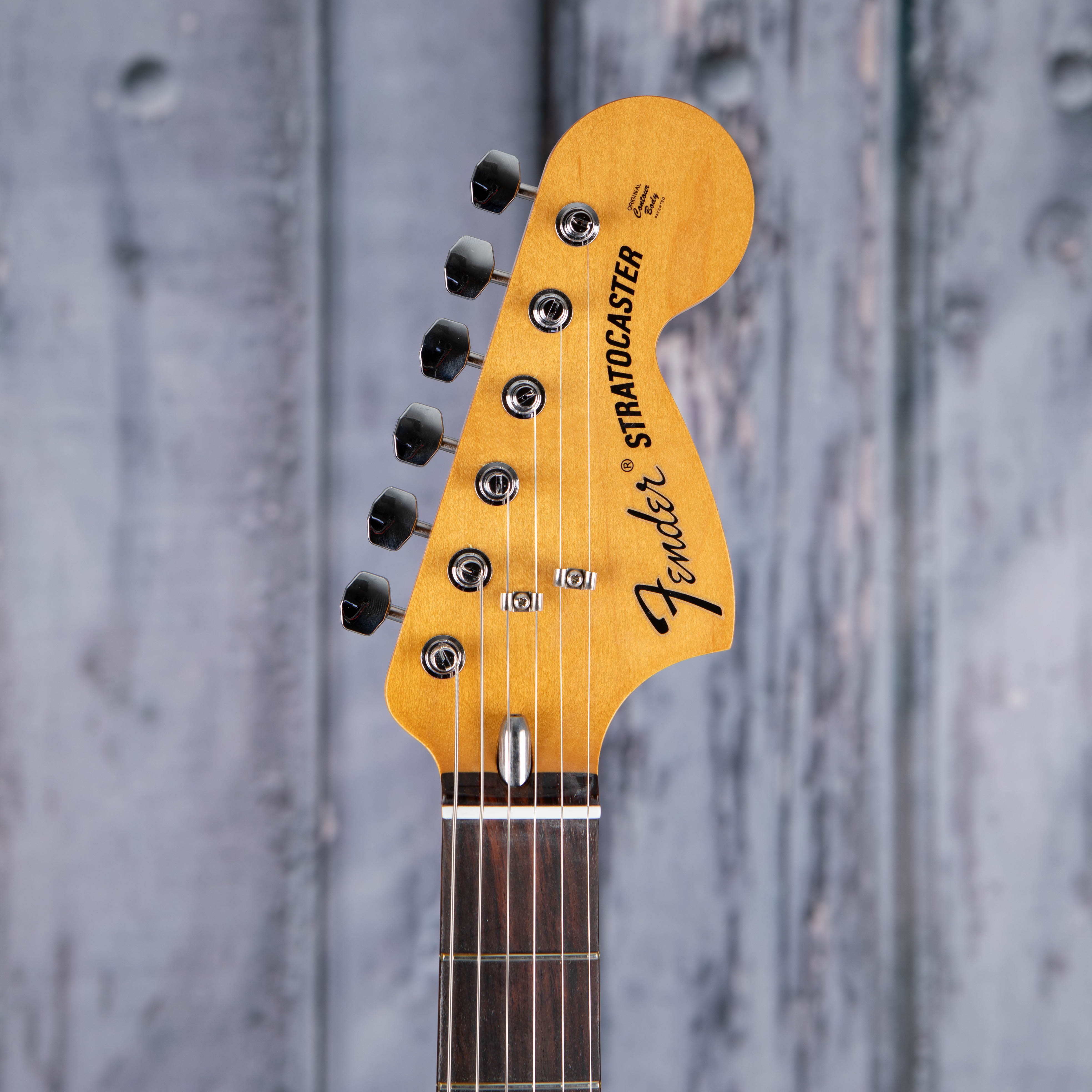 Fender Vintera II '70s Stratocaster Electric Guitar, Surf Green, front headstock