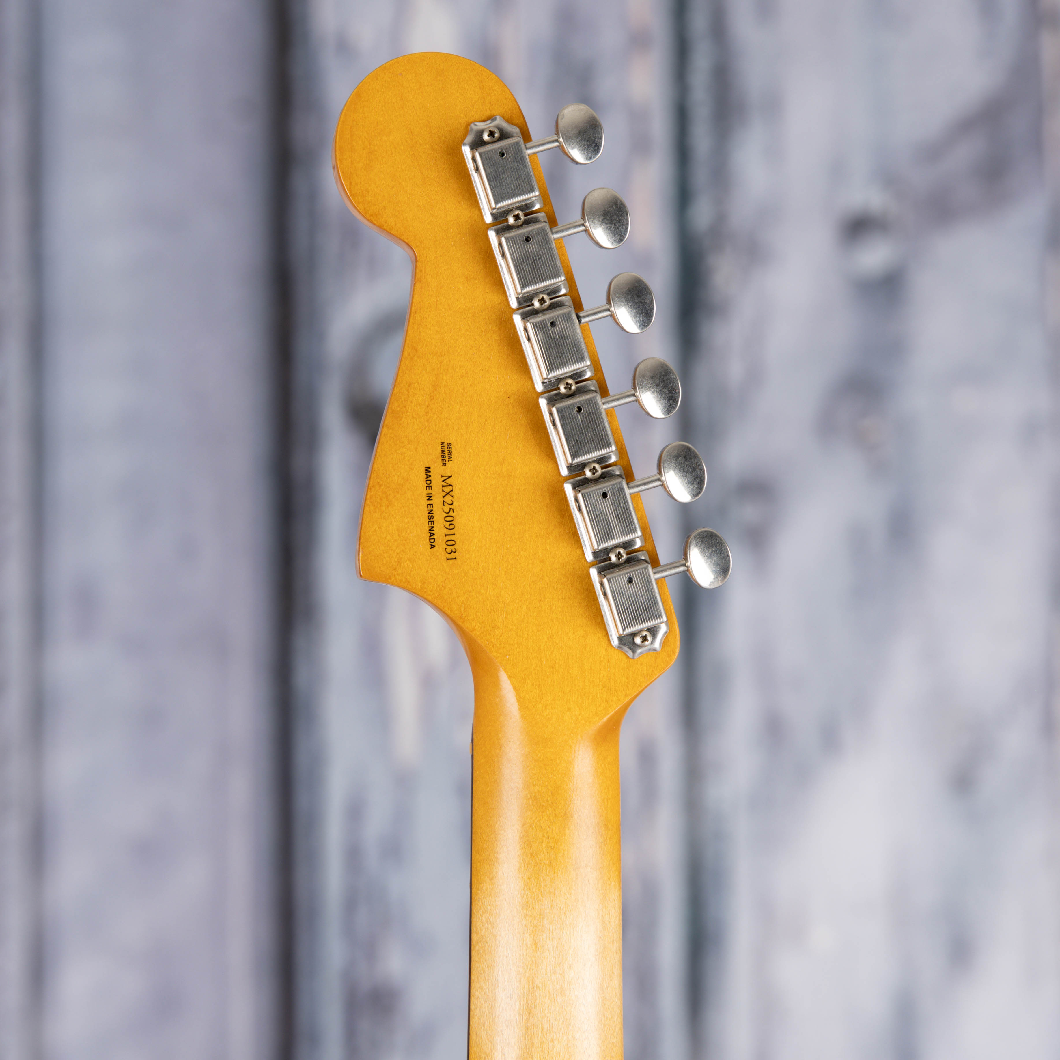 Fender Vintera II Road Worn '50s Jazzmaster Electric Guitar, 3-Color Sunburst, back headstock