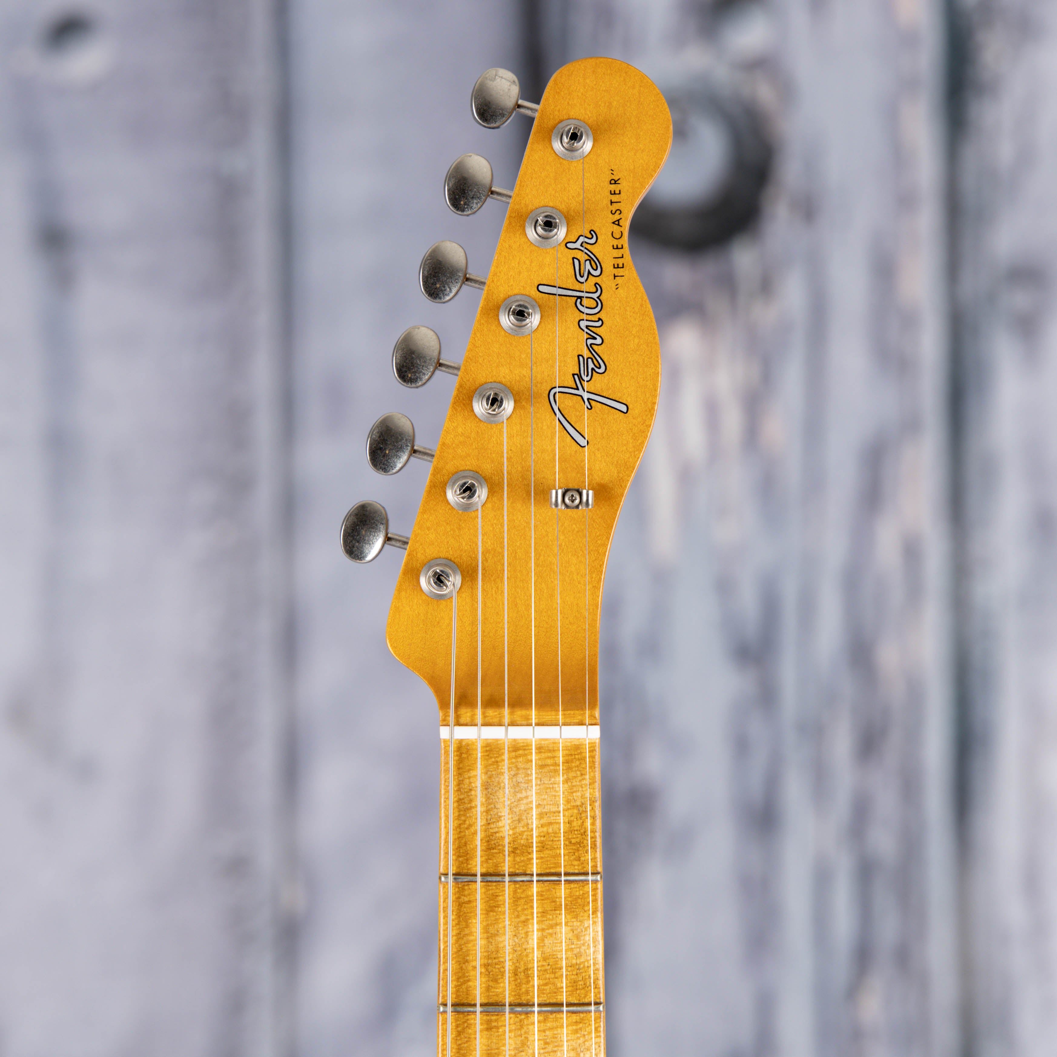 Fender Vintera II Road Worn '60s Telecaster Electric Guitar, Blonde, front headstock