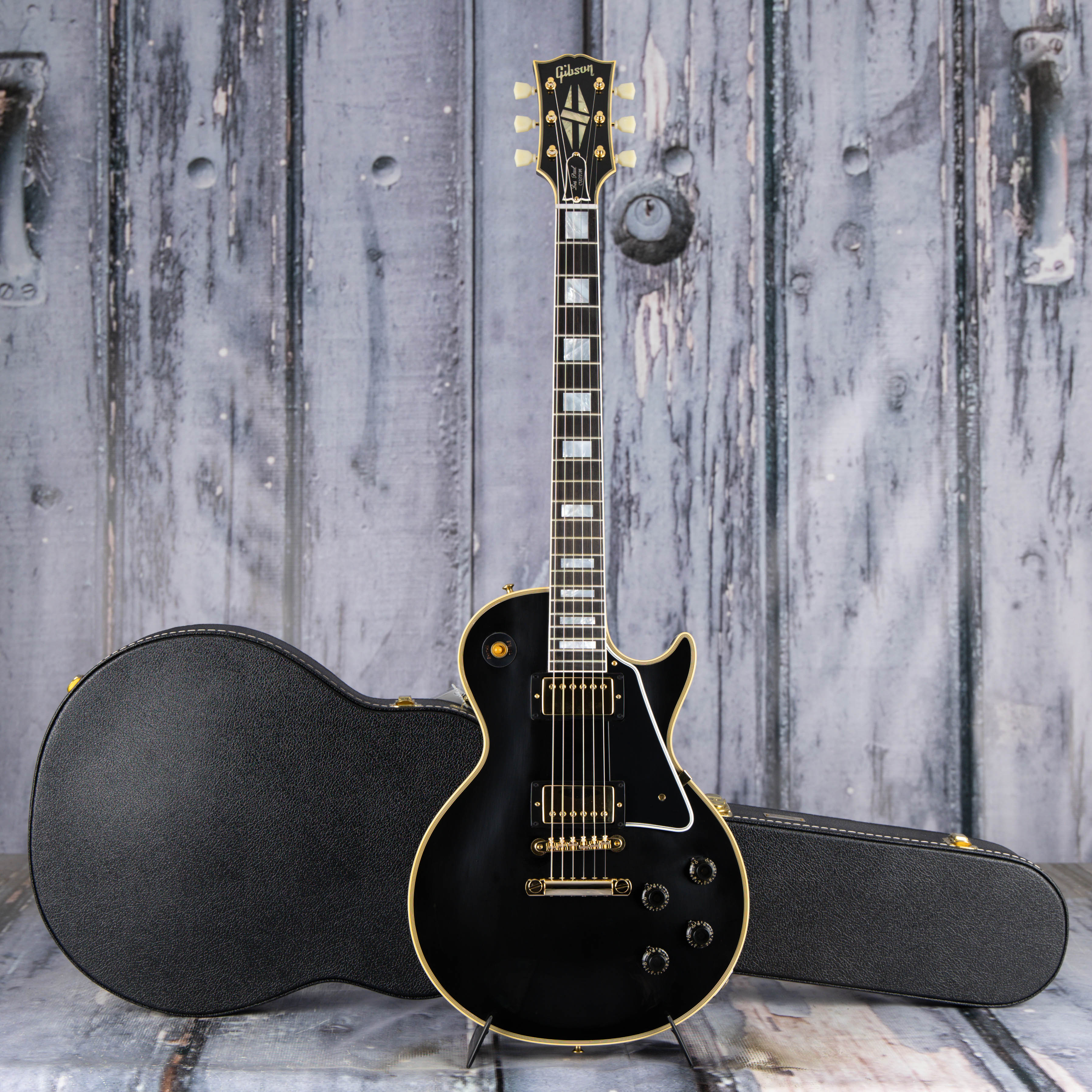 Gibson Custom Shop 1957 Les Paul Custom Reissue VOS Electric Guitar, Ebony, case
