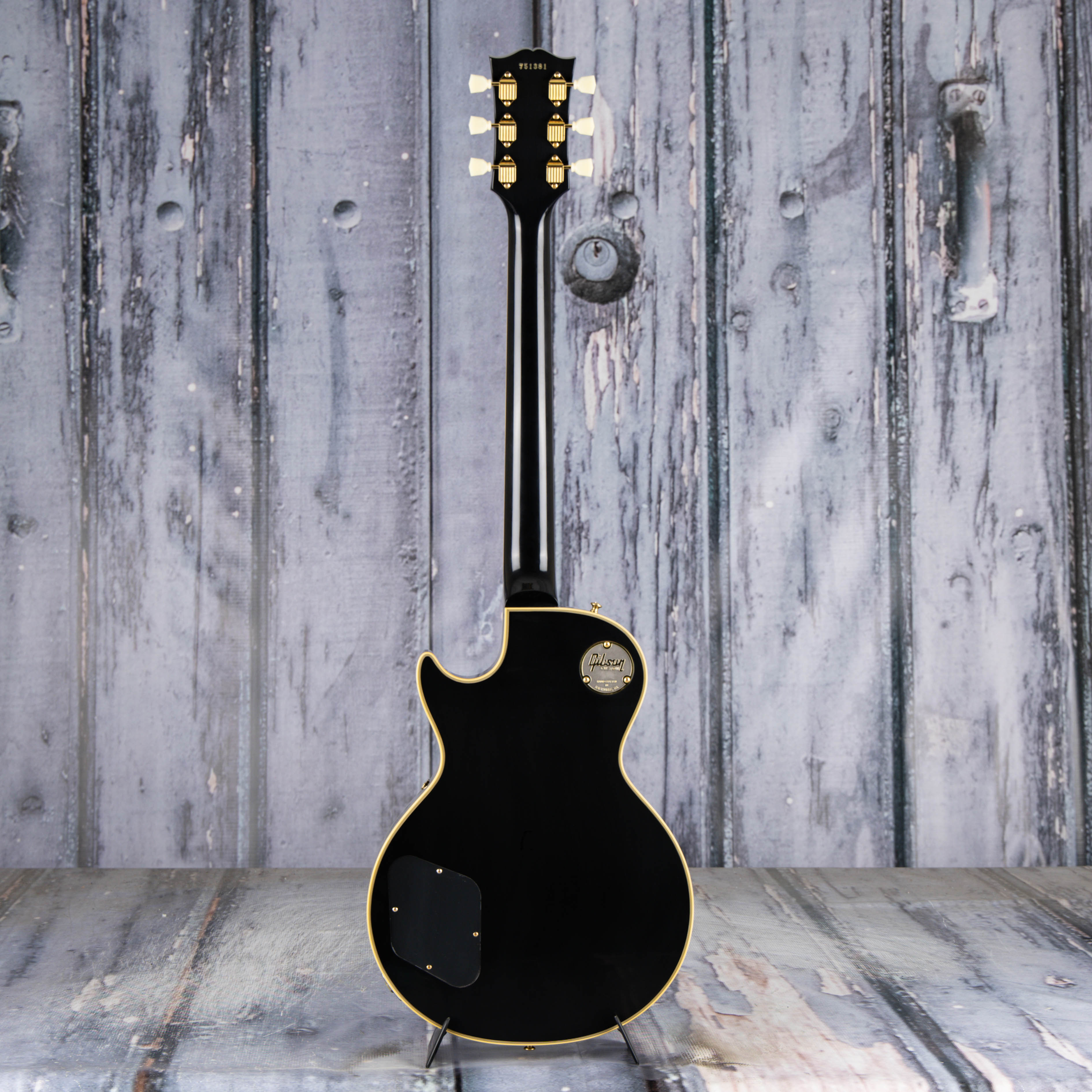 Gibson Custom Shop 1957 Les Paul Custom Reissue VOS Electric Guitar, Ebony, back