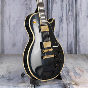 Gibson Custom Shop 1957 Les Paul Custom Reissue VOS Electric Guitar, Ebony, angle