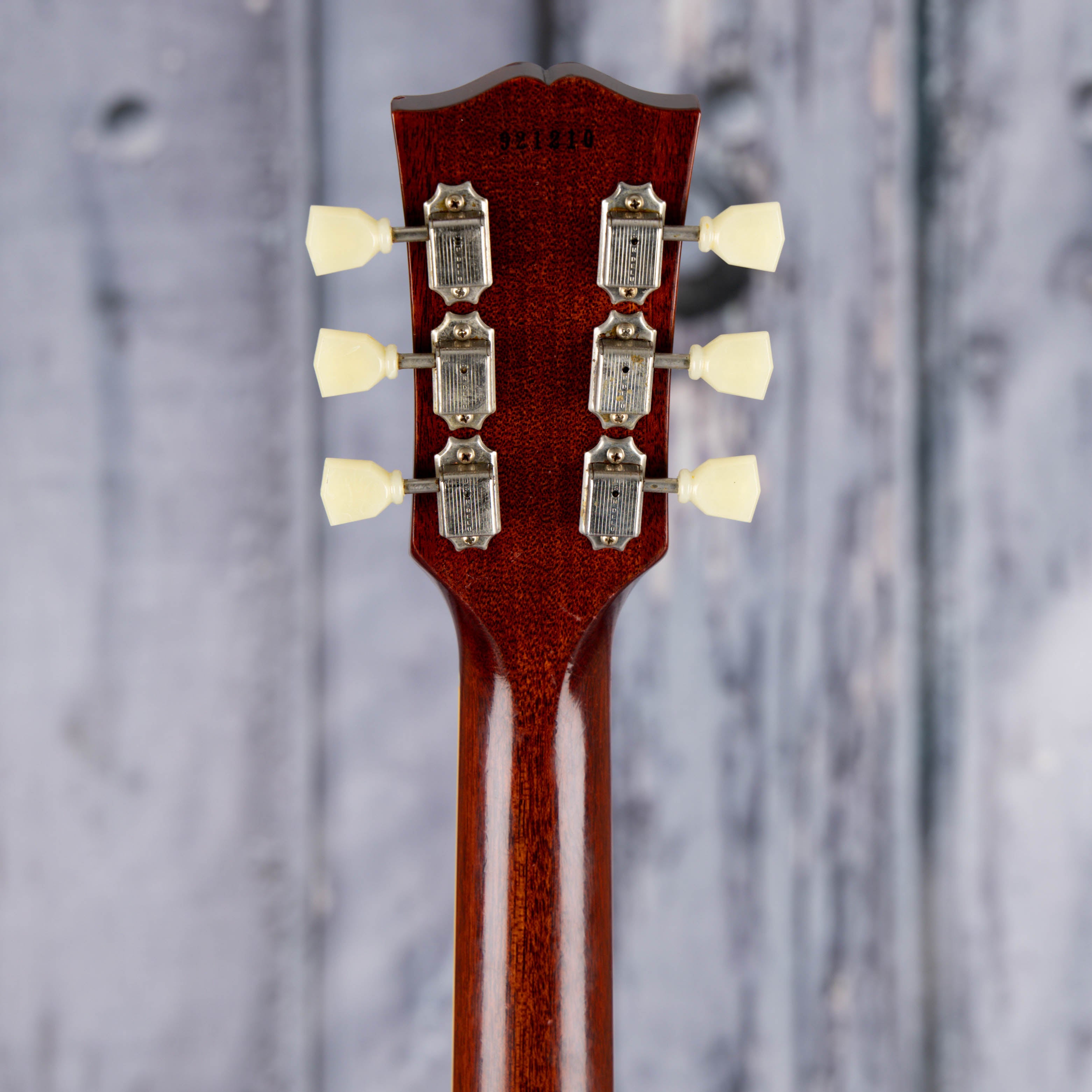 Gibson Custom Shop 1959 Les Paul Standard Reissue Murphy Lab Ultra Light Aged Electric Guitar, Factory Burst, back headstock