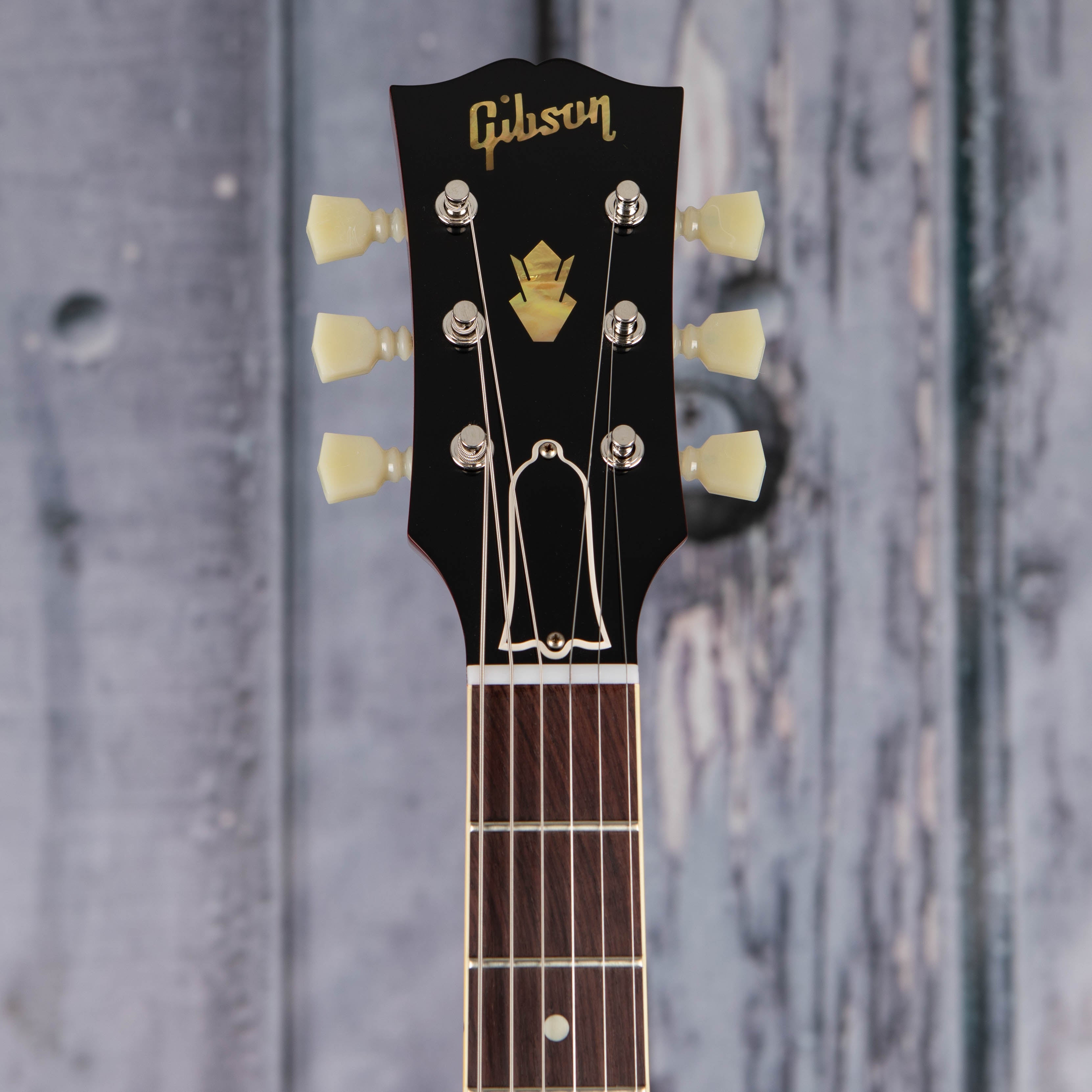 Gibson Custom Shop 1961 ES-335 Reissue VOS Semi-Hollowbody Guitar, Sixties Cherry, front headstock