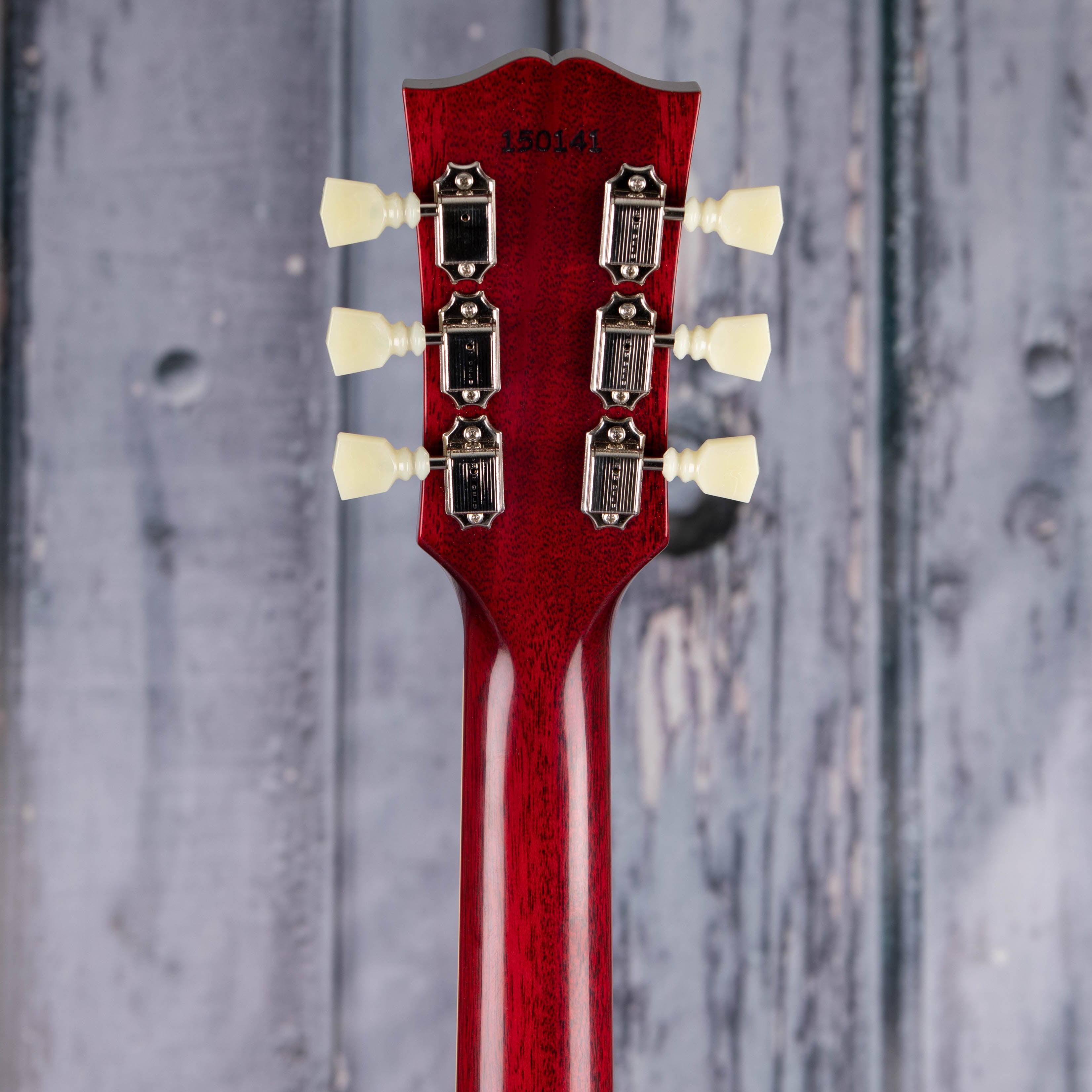 Gibson Custom Shop 1961 ES-335 Reissue VOS Semi-Hollowbody Guitar, Sixties Cherry, back headstock