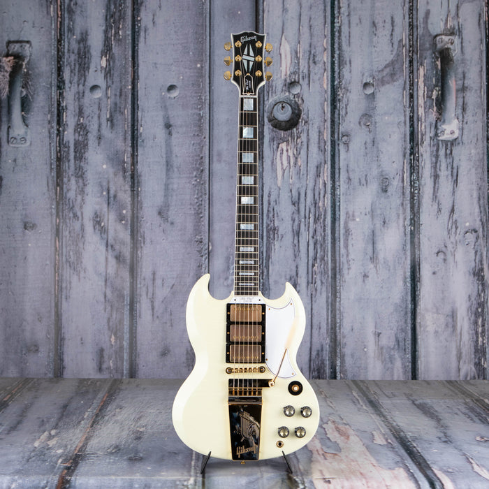 Gibson Custom Shop 1963 Les Paul SG Custom With Maestro Vibrola Murphy Lab Ultra Light Aged, Classic White