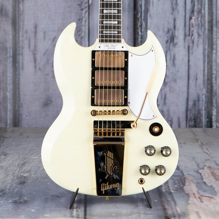 Gibson Custom Shop 1963 Les Paul SG Custom With Maestro Vibrola Murphy Lab Ultra Light Aged, Classic White
