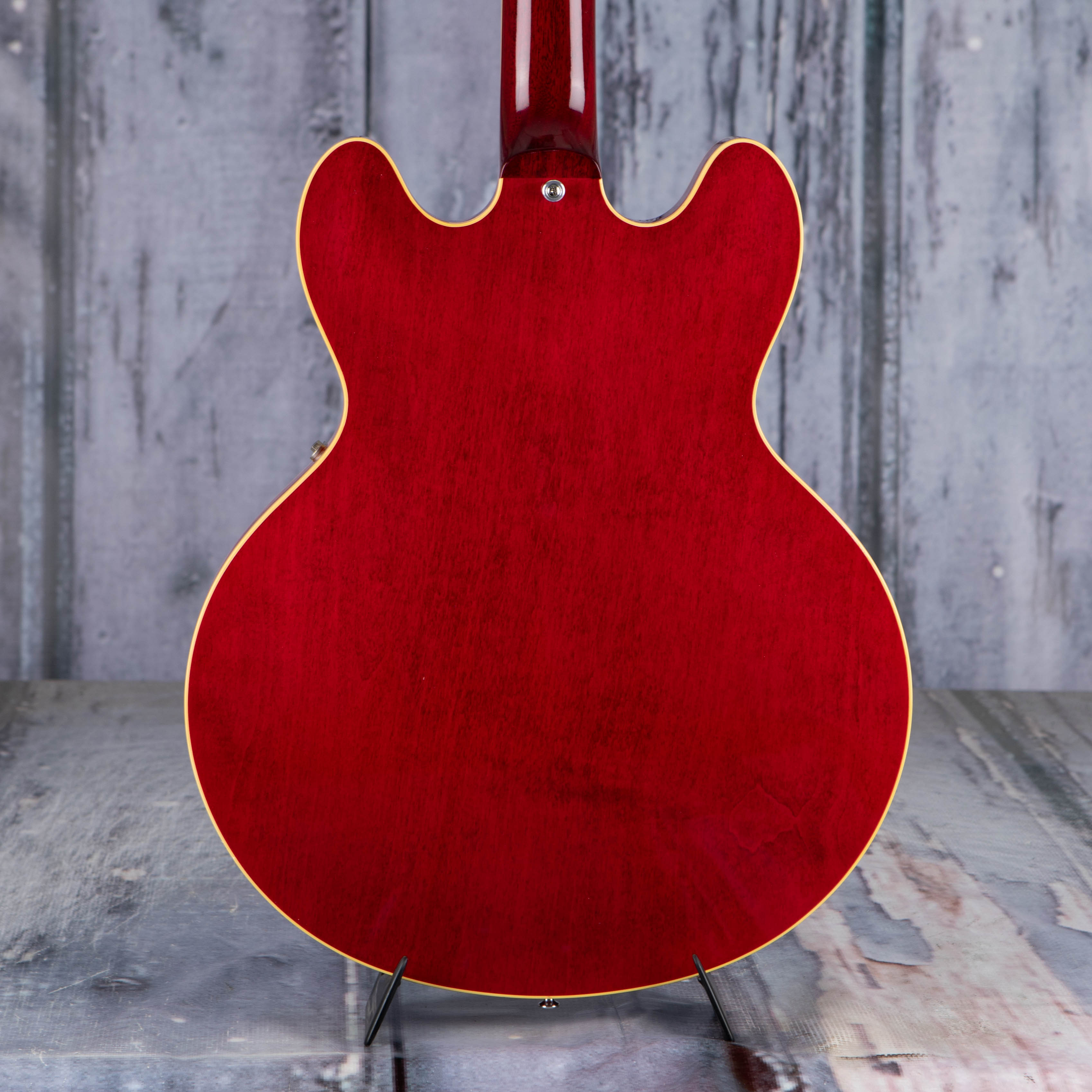 Gibson Custom Shop 1964 ES-335 Reissue Murphy Lab Ultra Light Aged Semi-Hollowbody Electric Guitar, Sixties Cherry, back closeup
