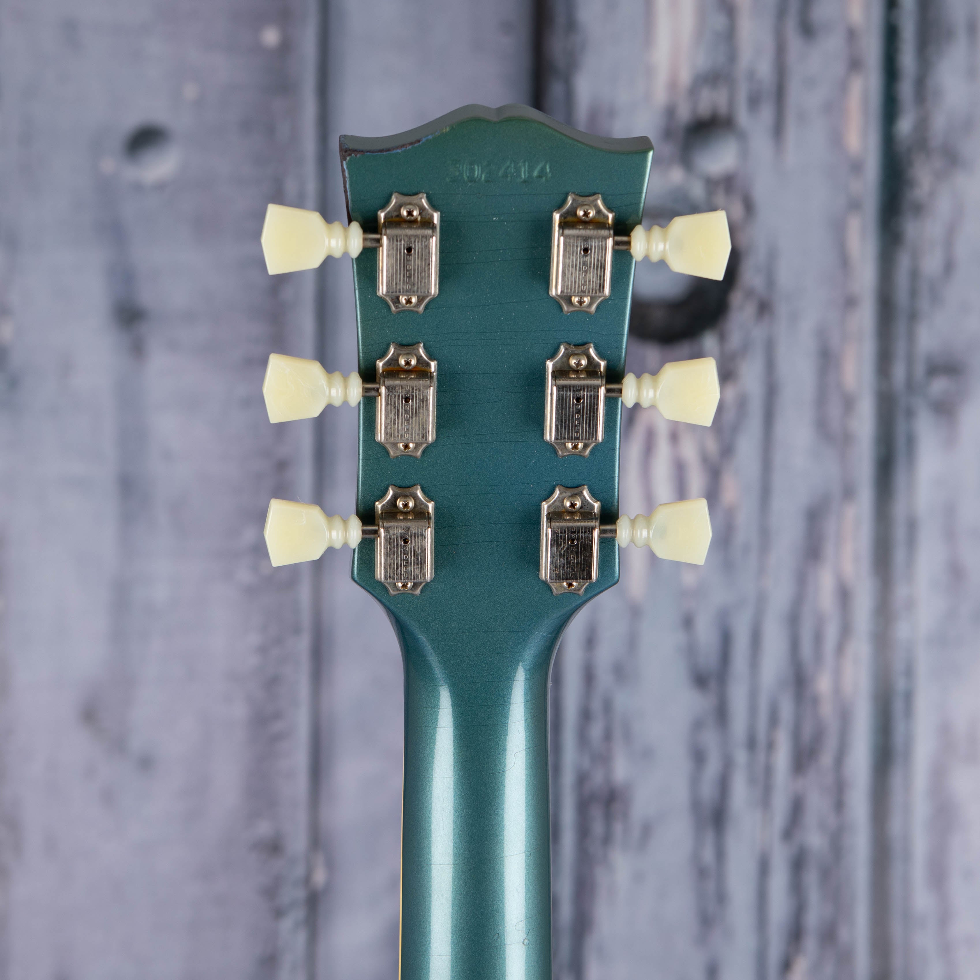 Gibson Custom Shop 1964 SG Standard Reissue w Maestro Vibrola Murphy Lab Light Aged Antique Pelham Blue For Sale Replay Guitar Exchange