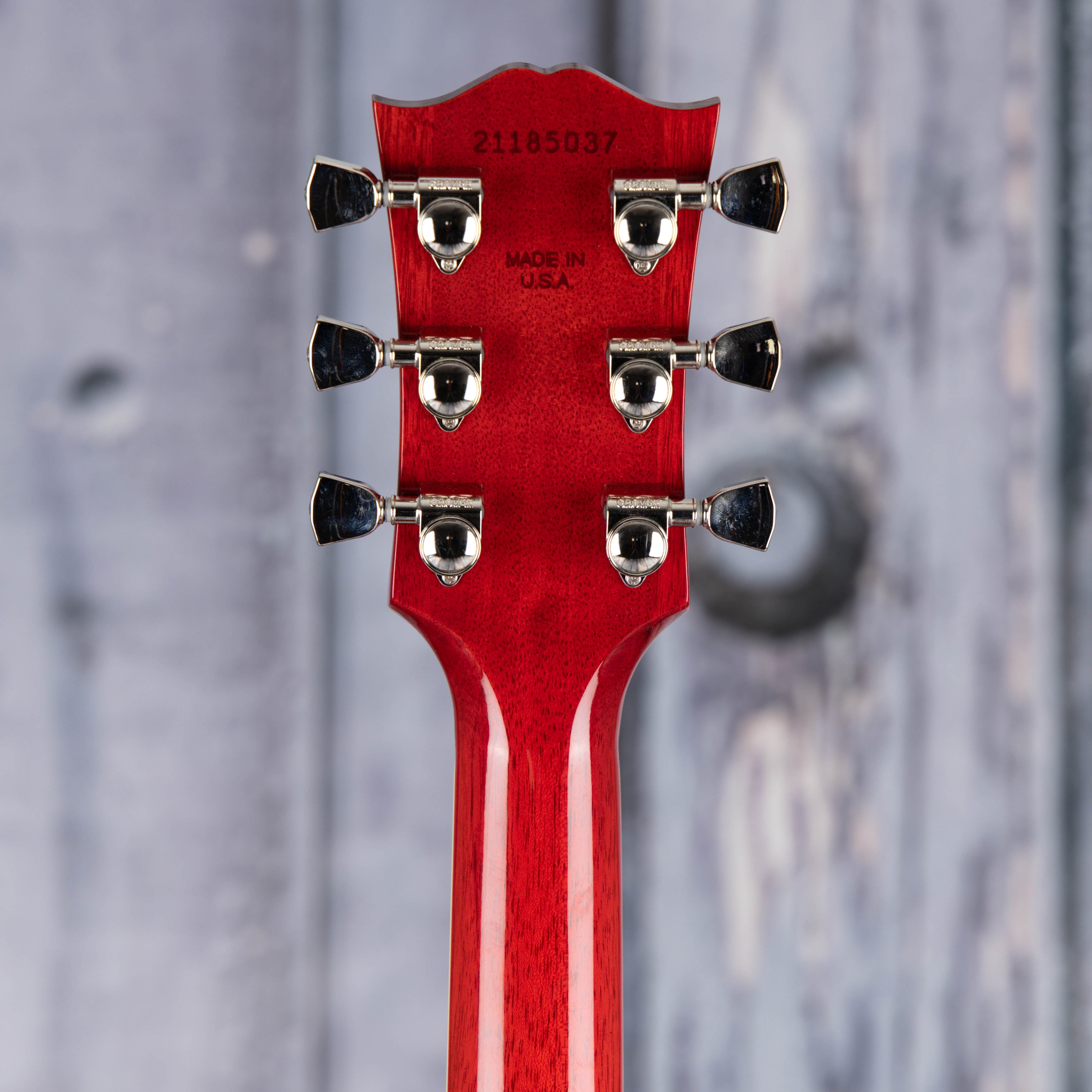 Gibson Dove Original Acoustic/Electric Guitar, Vintage Cherry Sunburst, back headstock