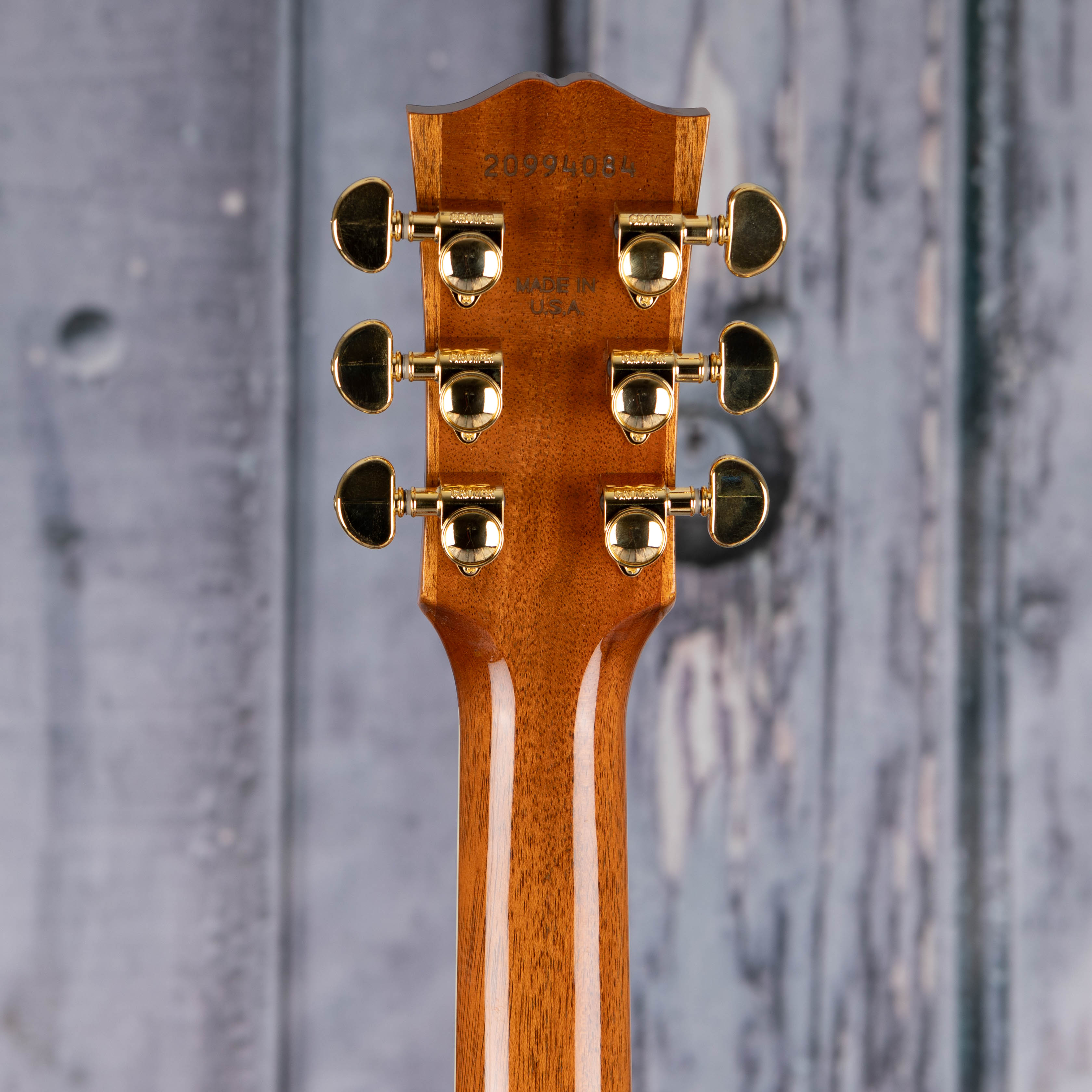 Gibson Hummingbird Standard Rosewood Acoustic/Electric Guitar, Rosewood Burst, back headstock