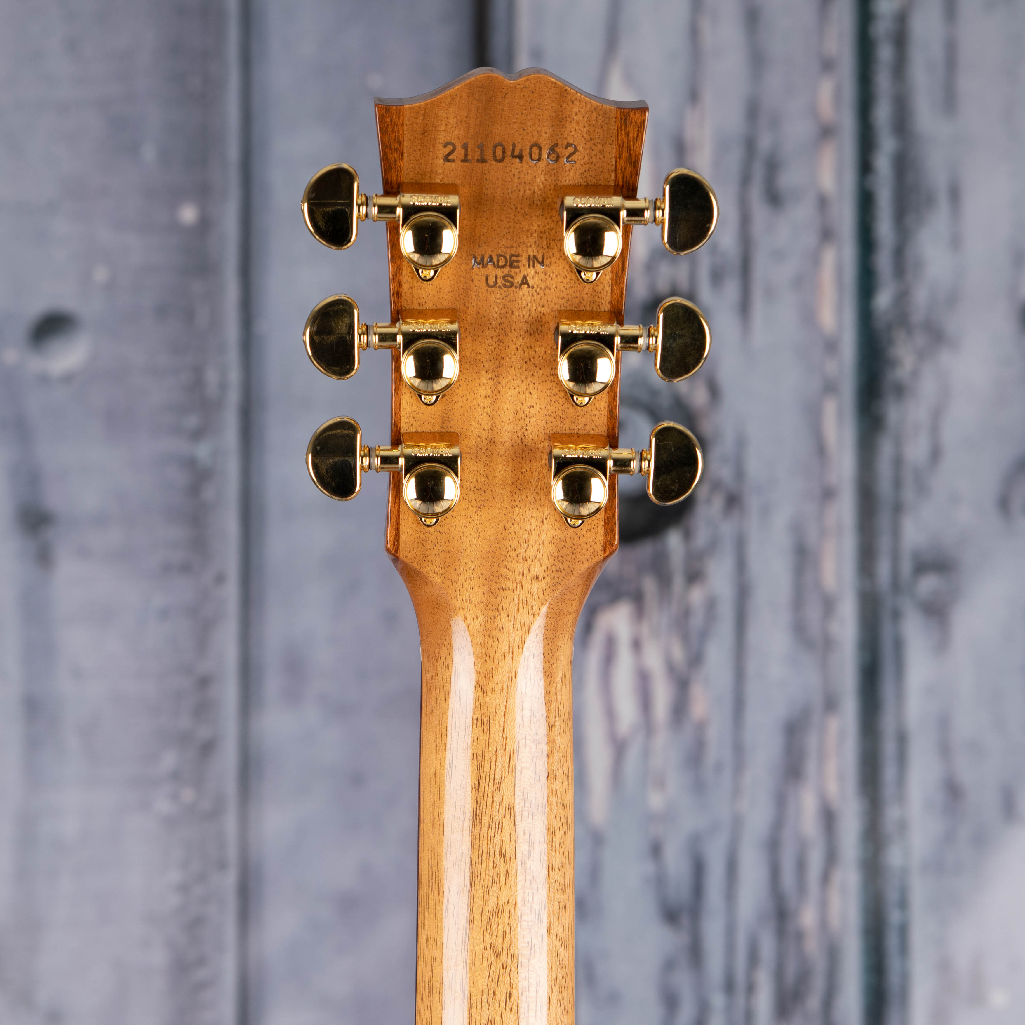 Gibson J-45 Standard Rosewood Acoustic/Electric Guitar, Rosewood Burst, back headstock