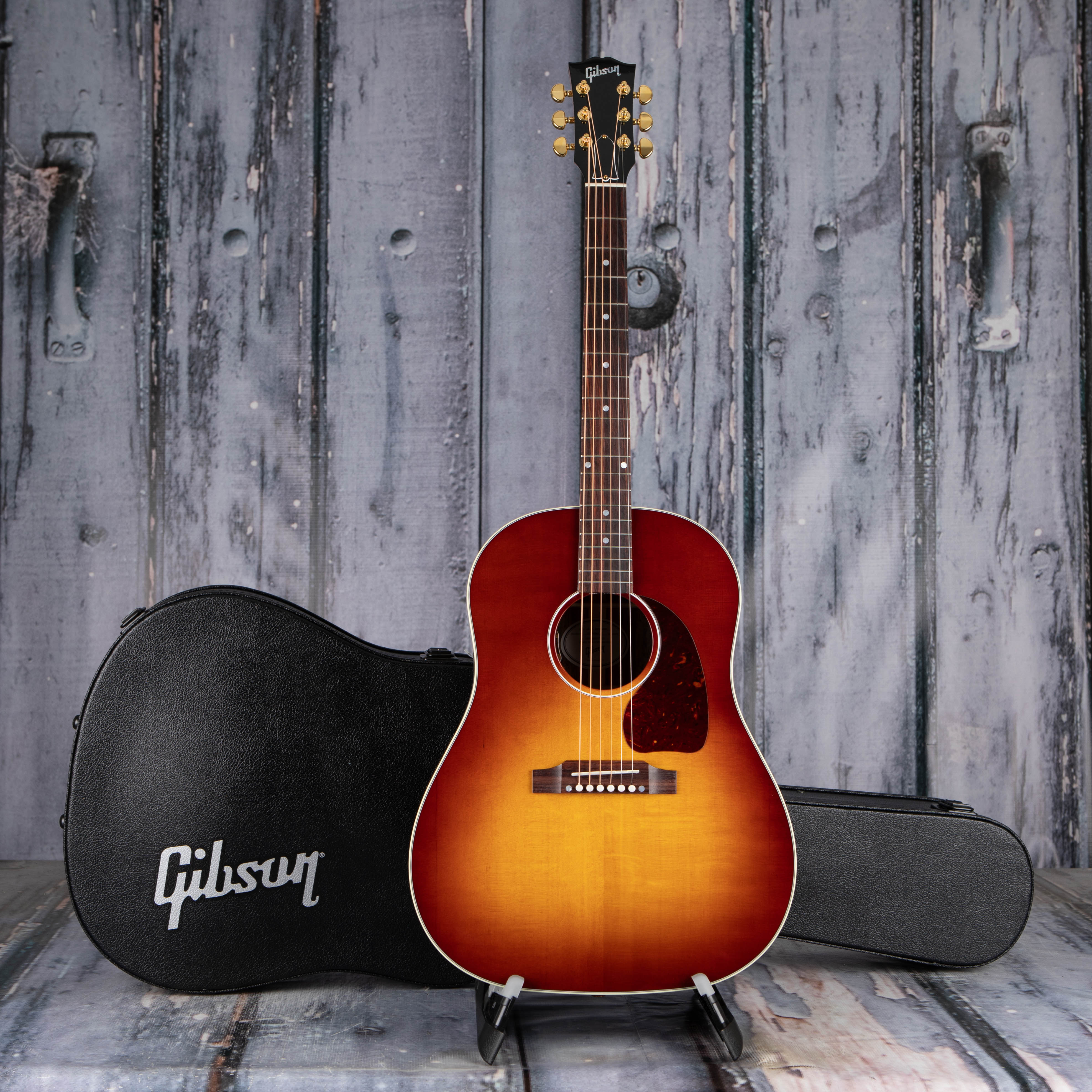 Gibson J-45 Standard Rosewood Acoustic/Electric Guitar, Rosewood Burst, case