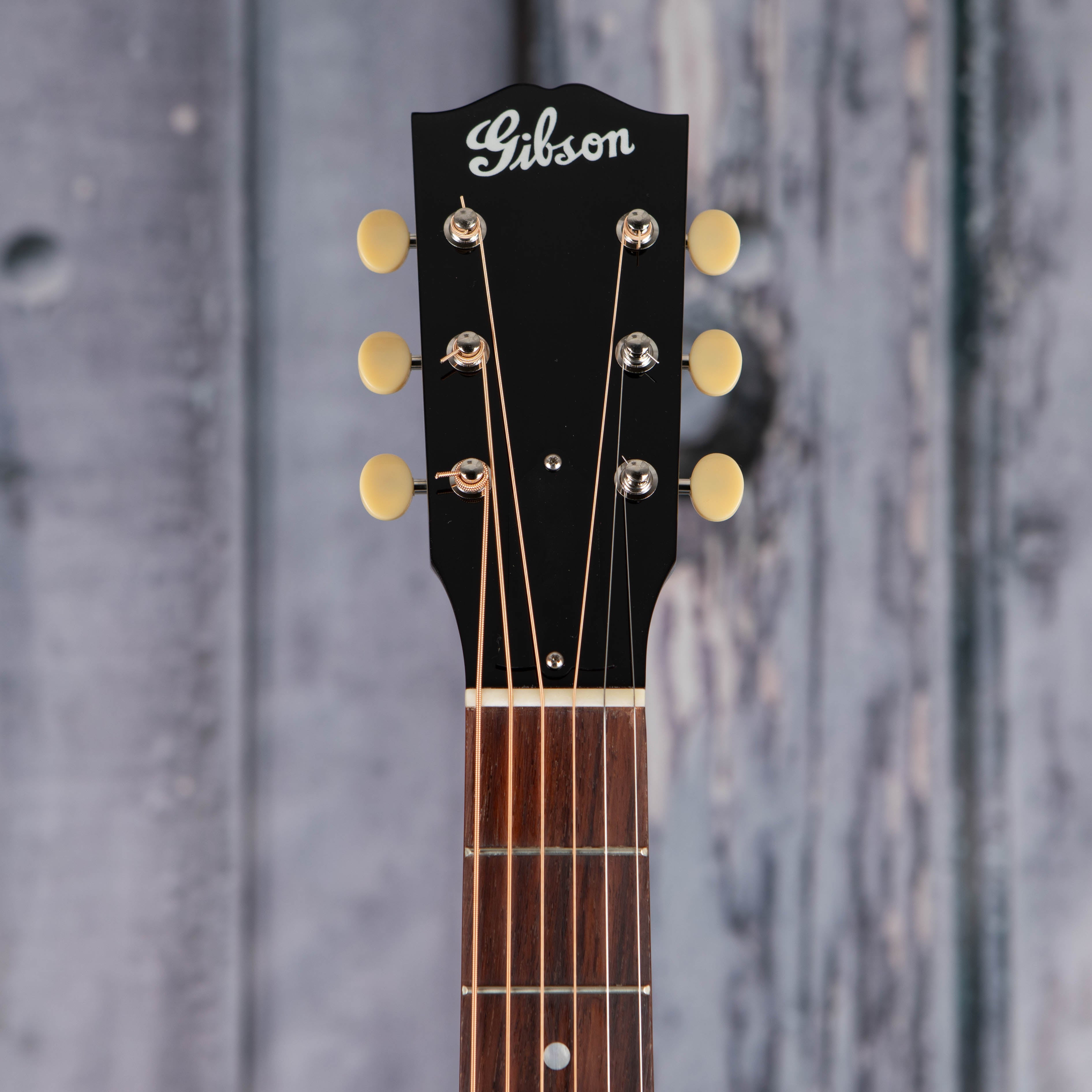 Gibson L-00 Original Acoustic Guitar, Ebony, front headstock