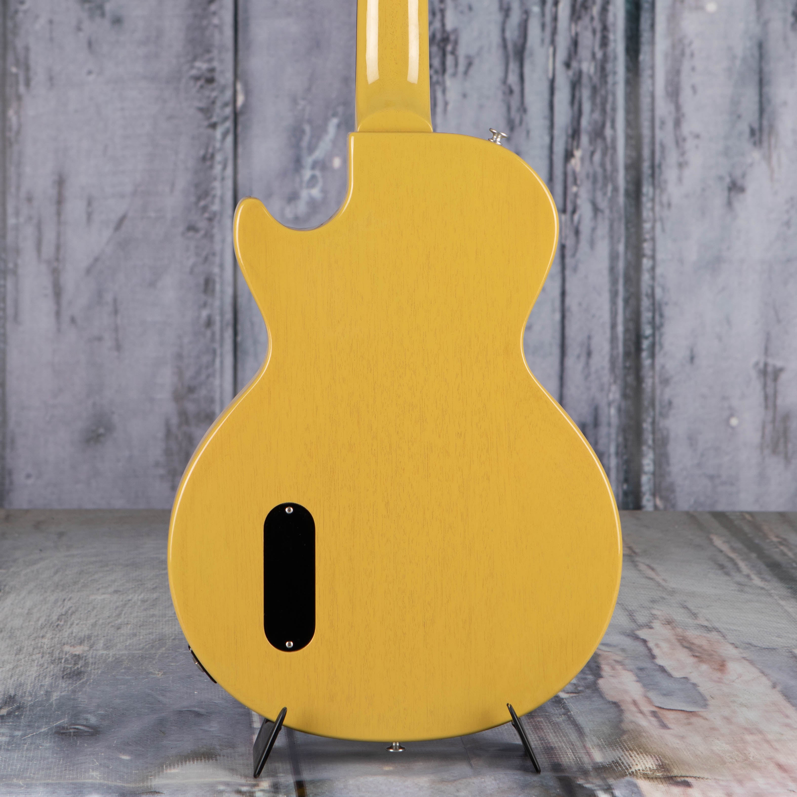 Gibson Les Paul Junior Electric Guitar, TV Yellow, back closeup