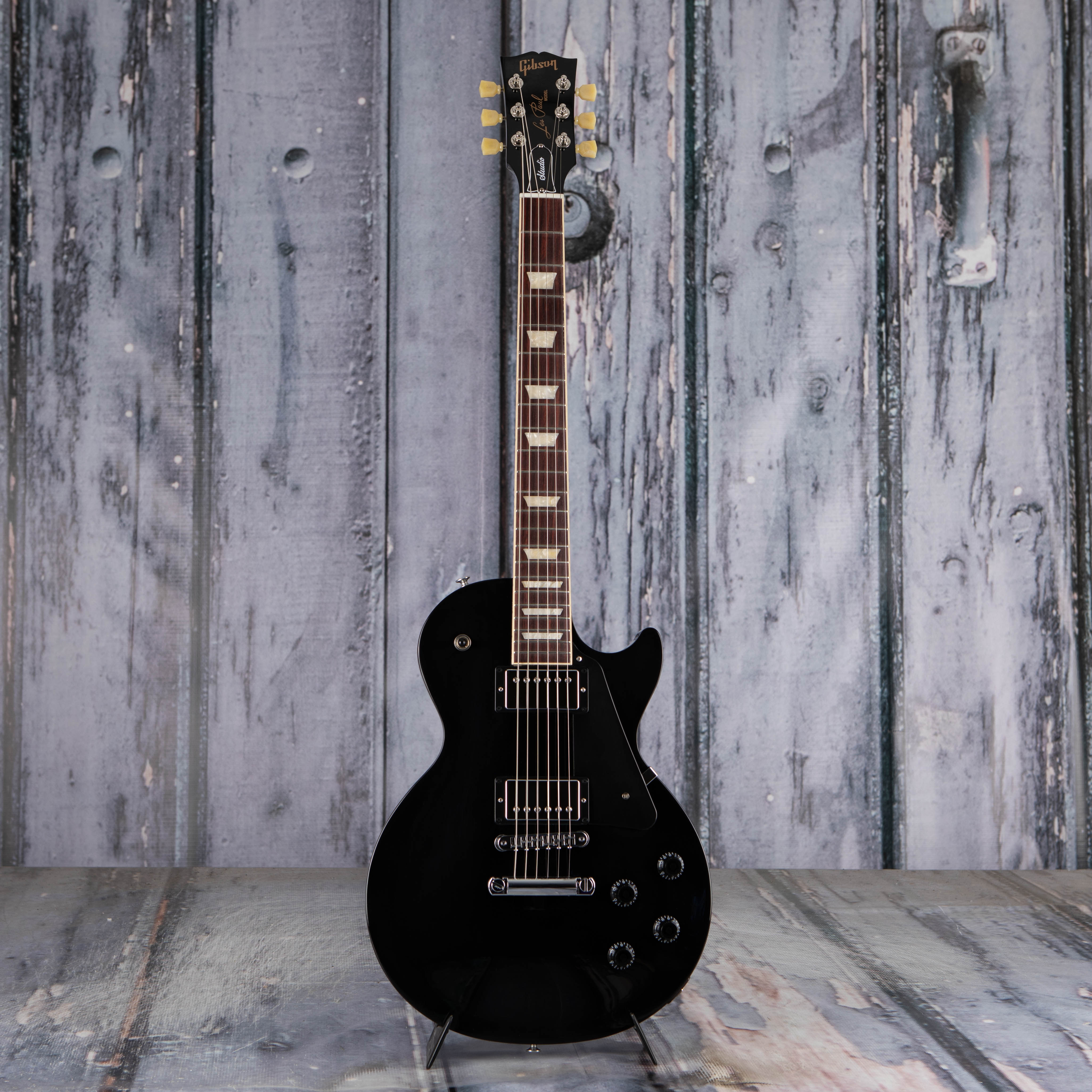 Gibson Les Paul Studio Electric Guitar, Ebony, front