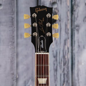 Gibson Les Paul Studio Electric Guitar, Ebony, front headstock