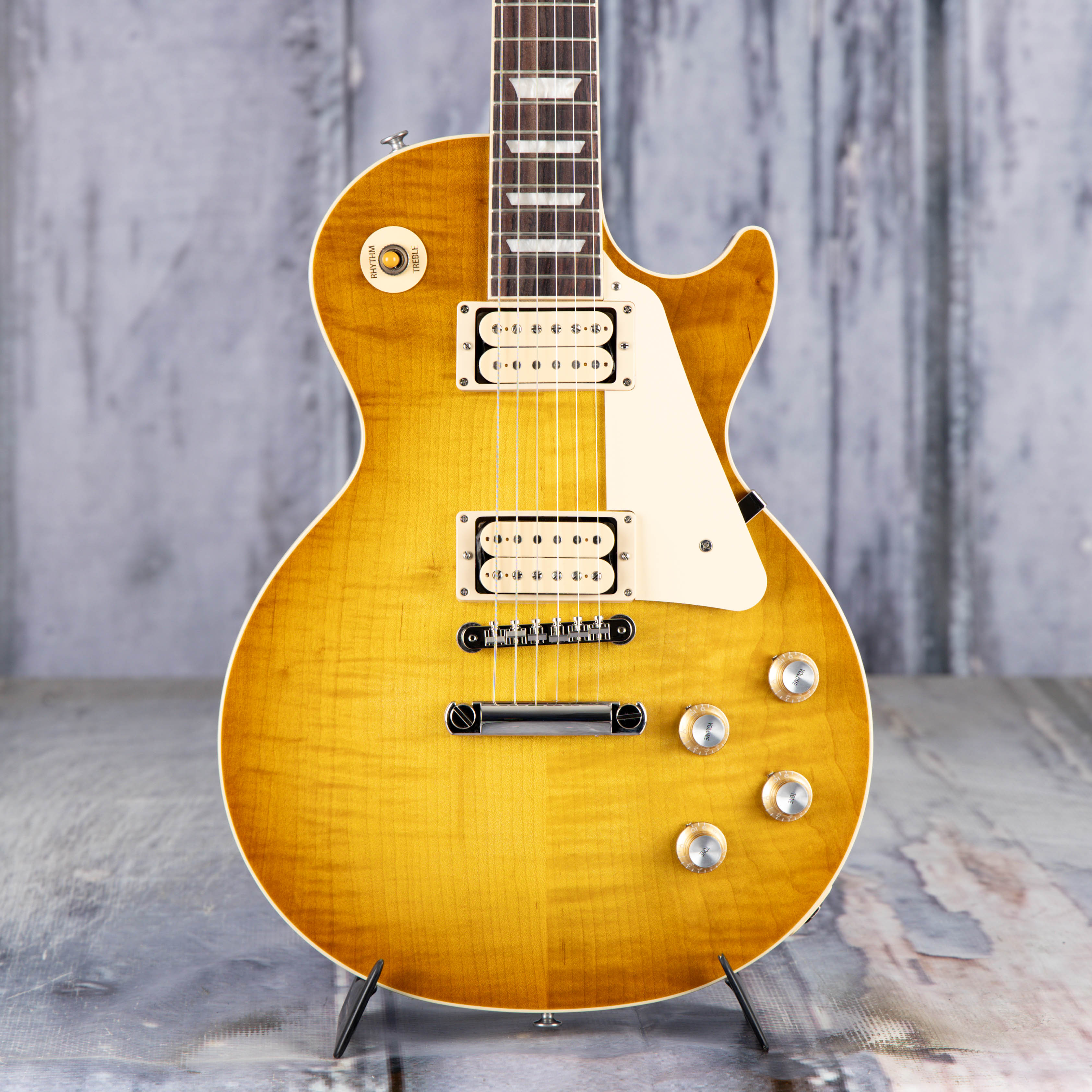 Gibson Limited Edition Les Paul Standard 60s Double Trouble Electric Guitar, Vintage Honey Burst Gloss, front closeup