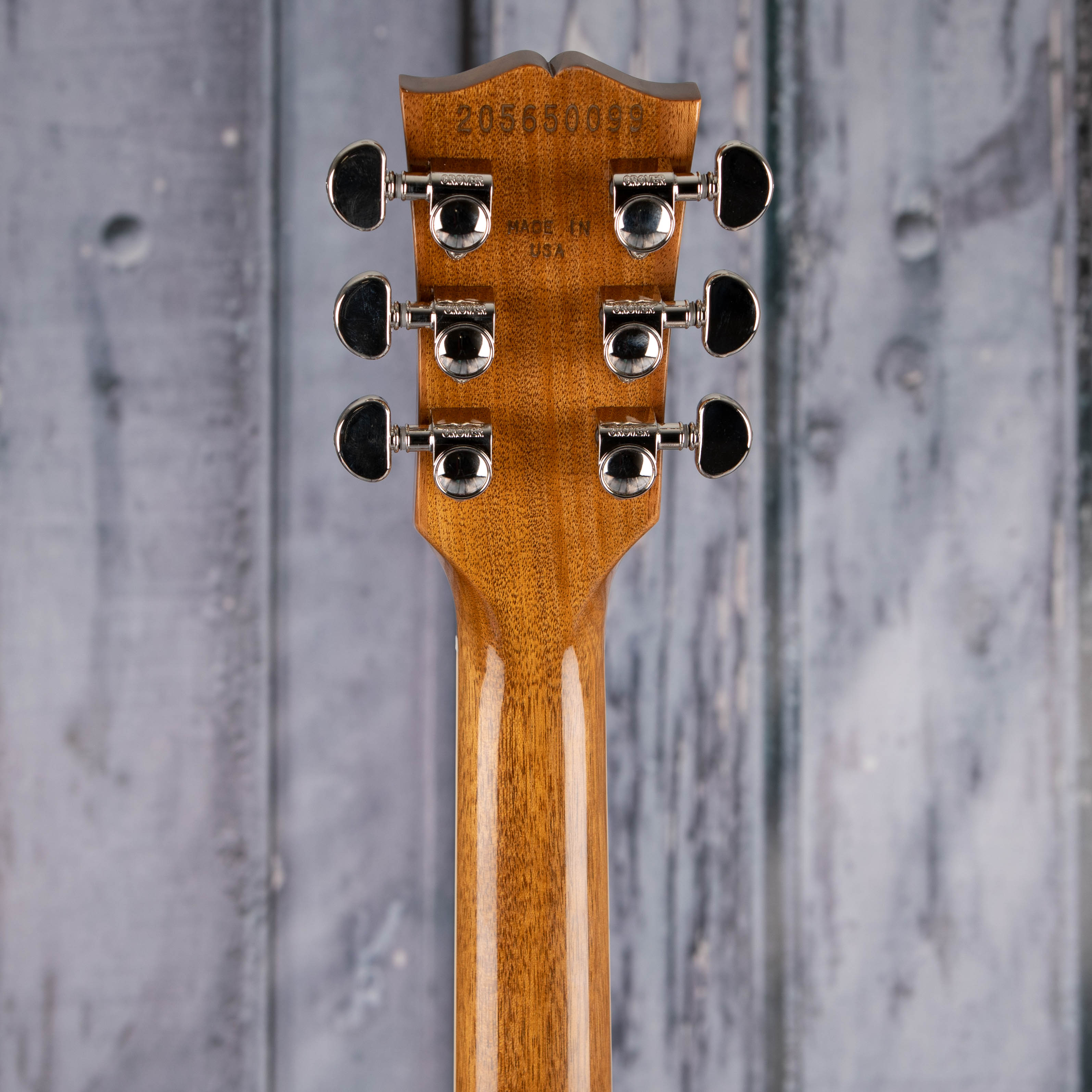 Gibson Limited Edition Les Paul Standard 60s Double Trouble Electric Guitar, Vintage Tobacco Burst Gloss, back headstock