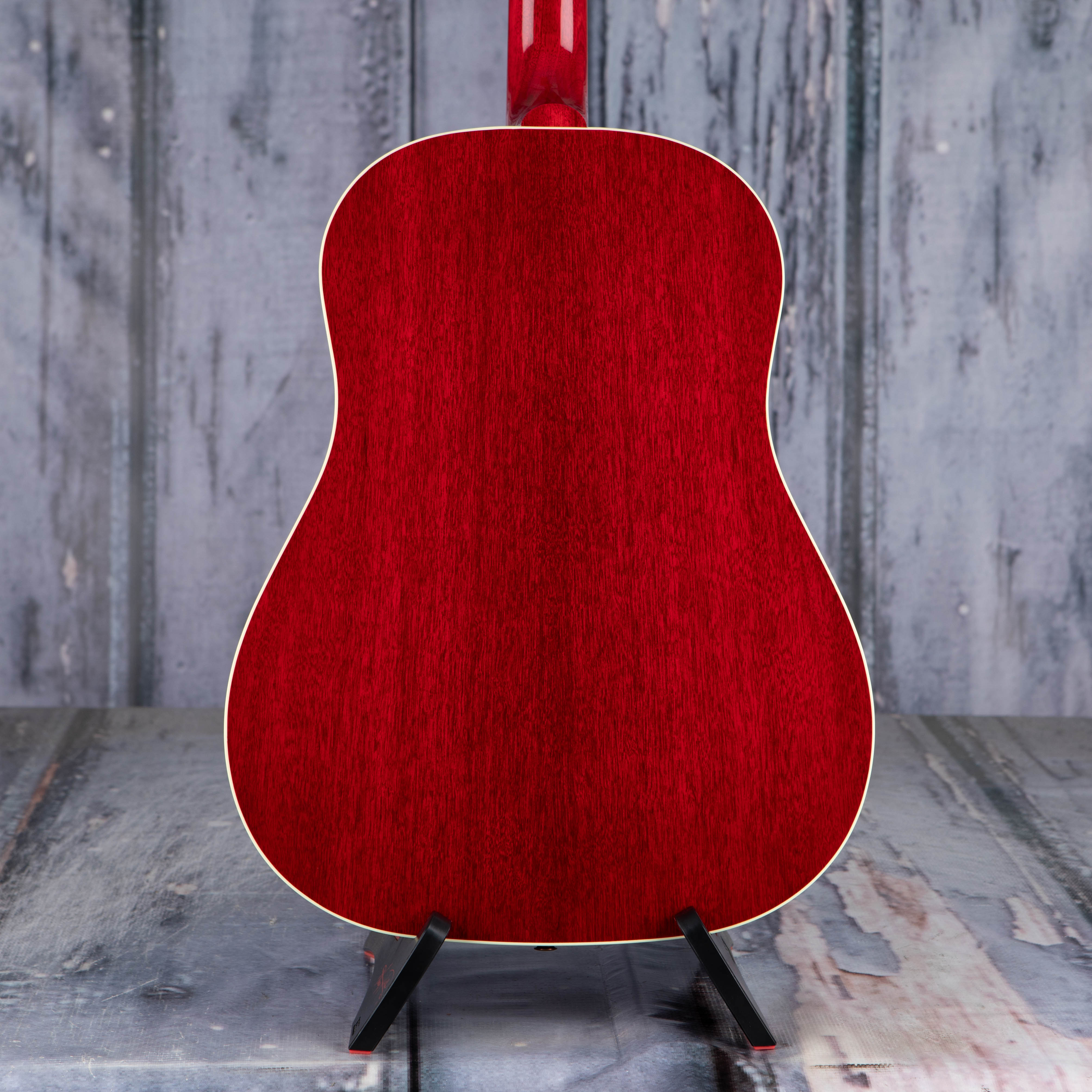 Gibson Montana J-45 Standard Acoustic/Electric Guitar, Cherry, back closeup