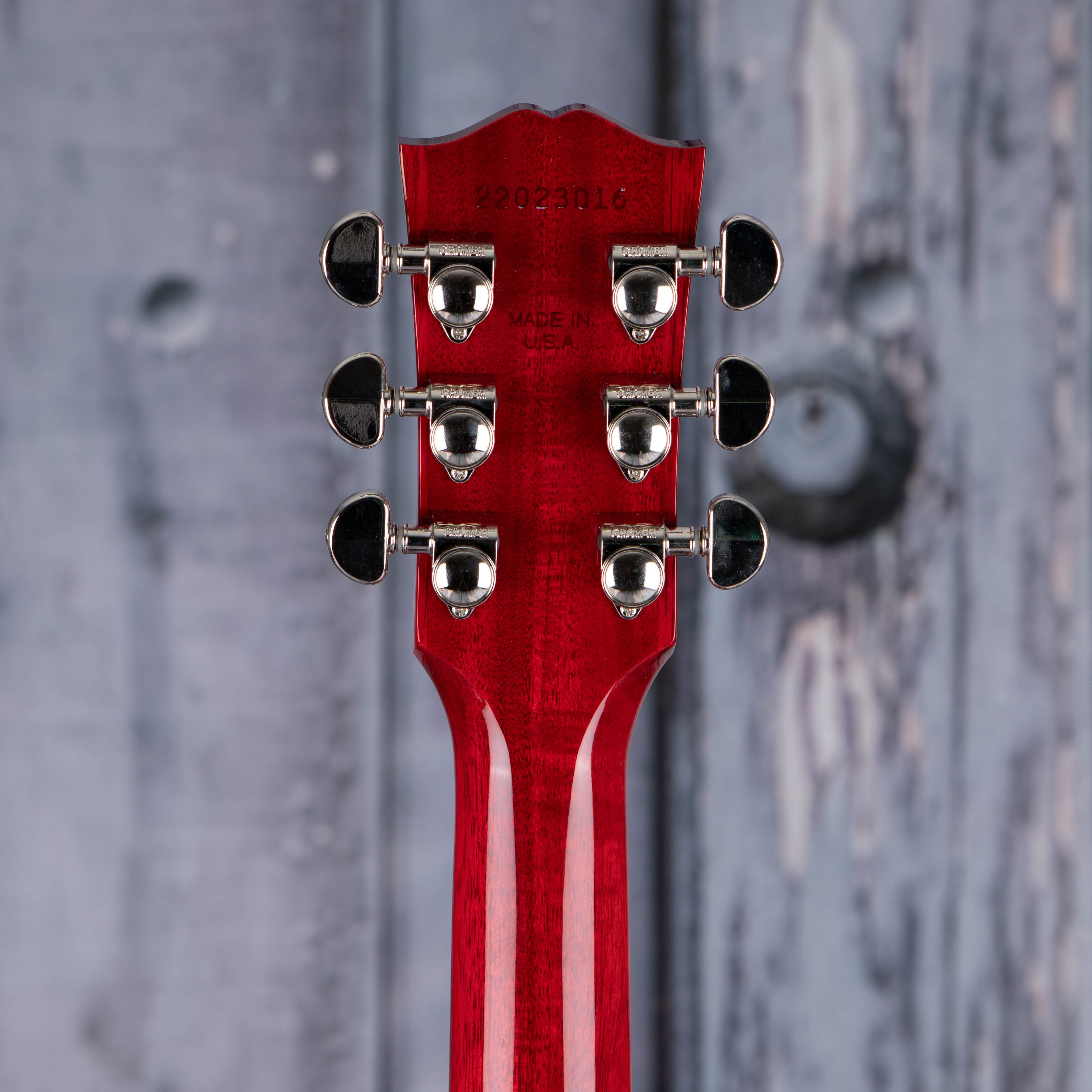 Gibson Montana J-45 Standard Acoustic/Electric Guitar, Cherry, back headstock