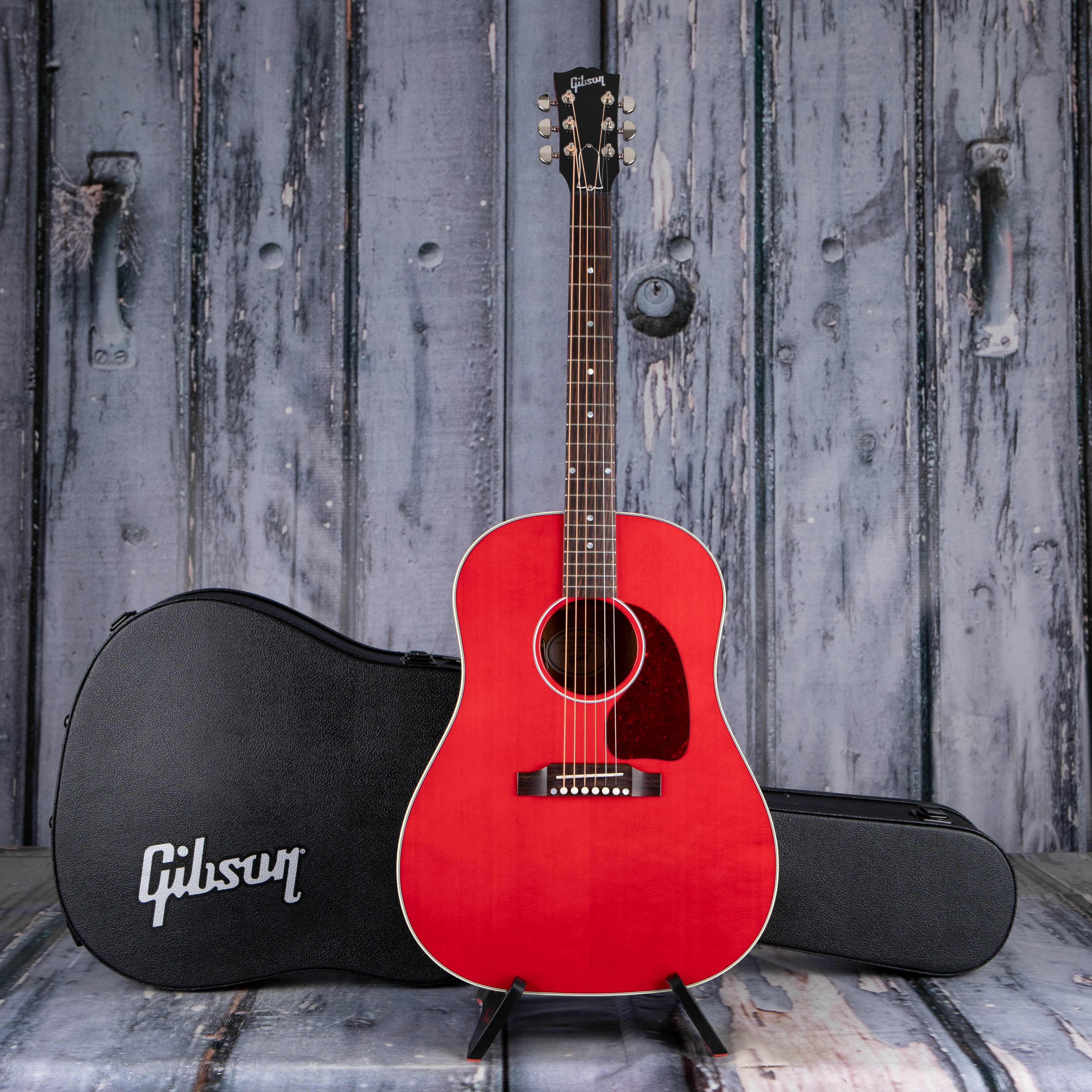 Gibson Montana J-45 Standard Acoustic/Electric Guitar, Cherry, case