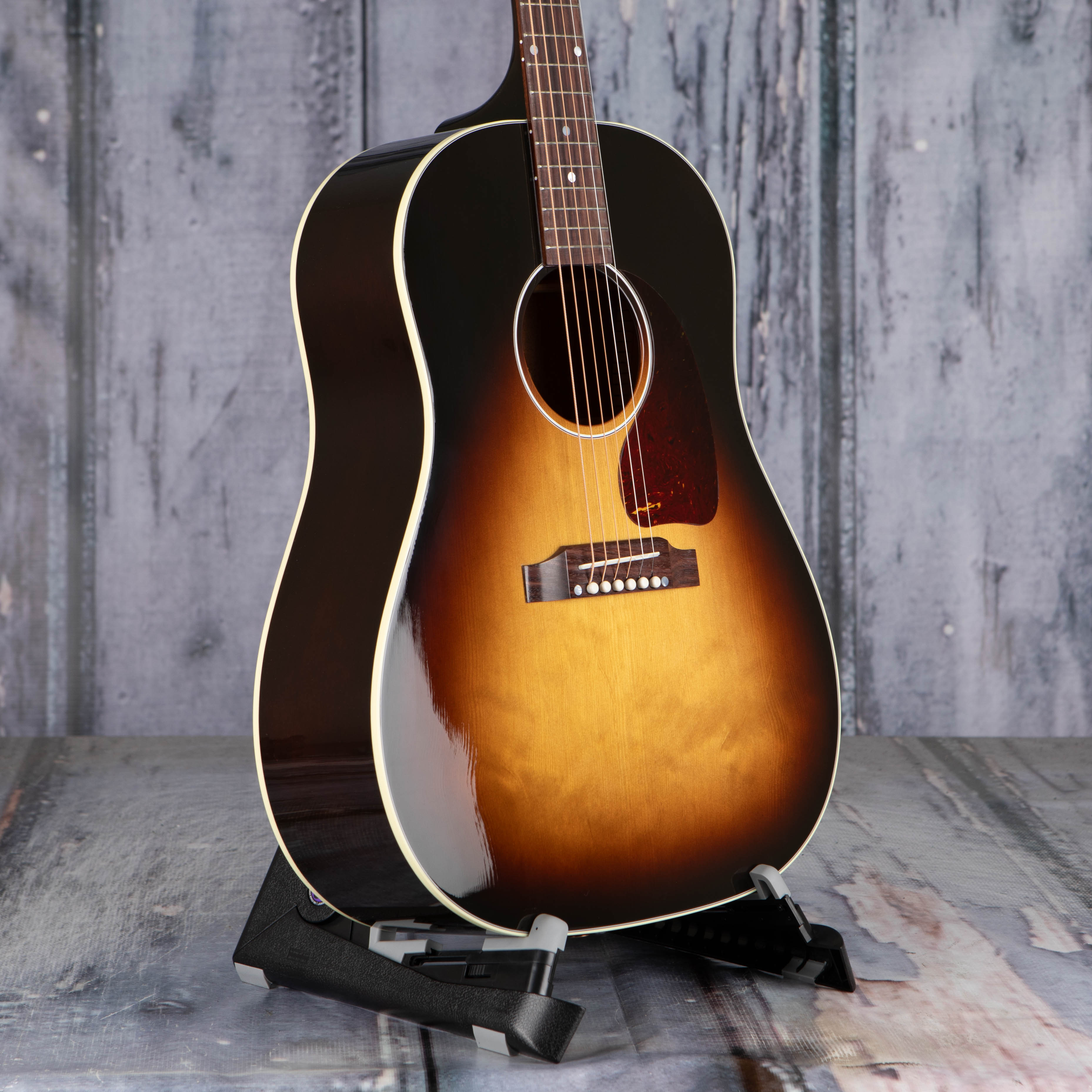 Gibson Montana J-45 Standard Dreadnought Acoustic/Electric Guitar, Vintage Sunburst, angle
