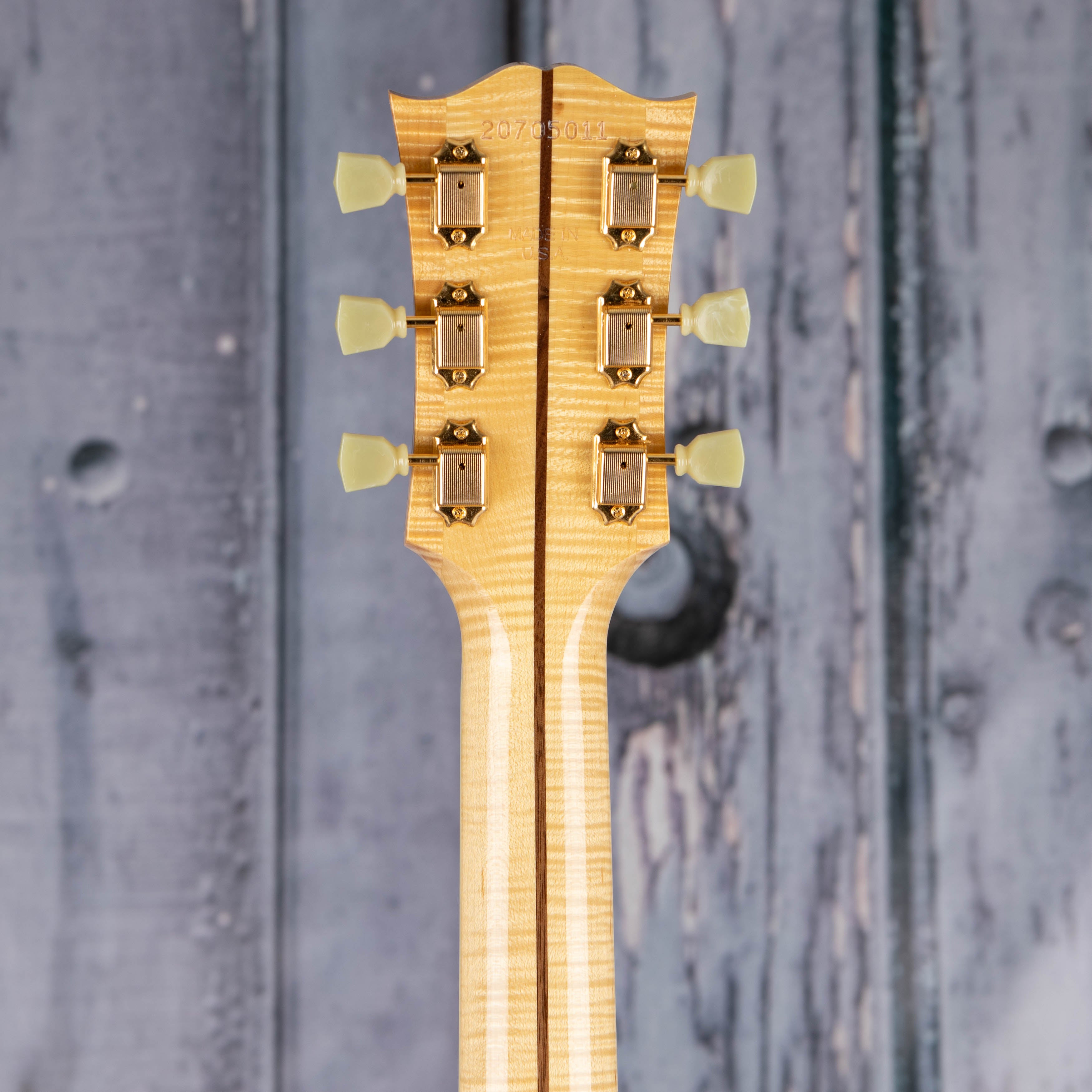 Gibson Montana SJ-200 Original Acoustic/Electric Guitar, Antique Natural, back headstock