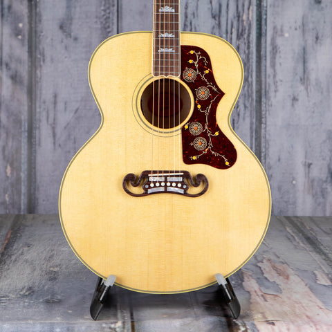 Gibson Montana SJ-200 Original Acoustic/Electric Guitar, Antique Natural, front closeup