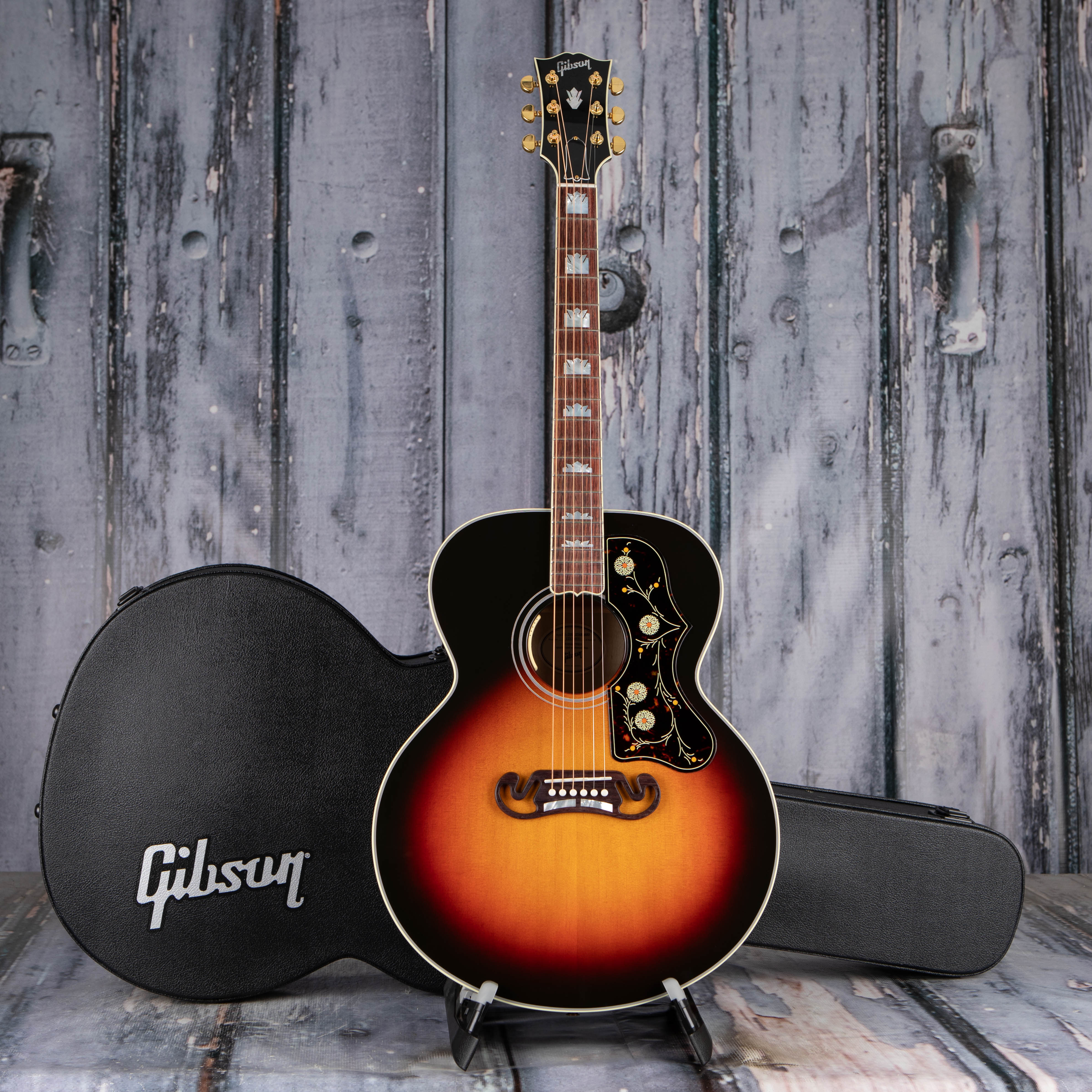 Gibson SJ-200 Standard Acoustic/Electric Guitar, Tri Burst, case