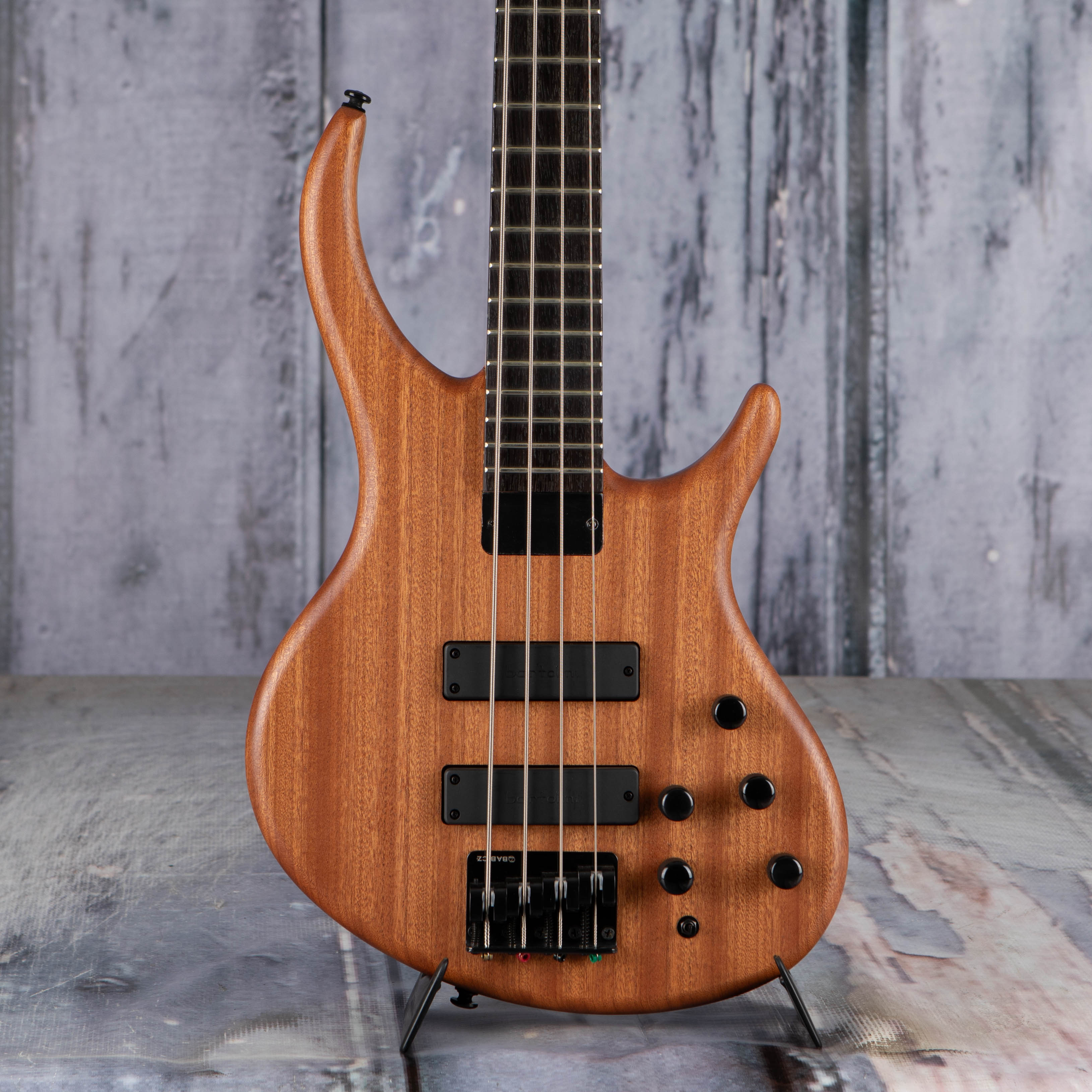 Gibson Tobias Killer B IV Electric Bass Guitar, Satin Natural, front closeup