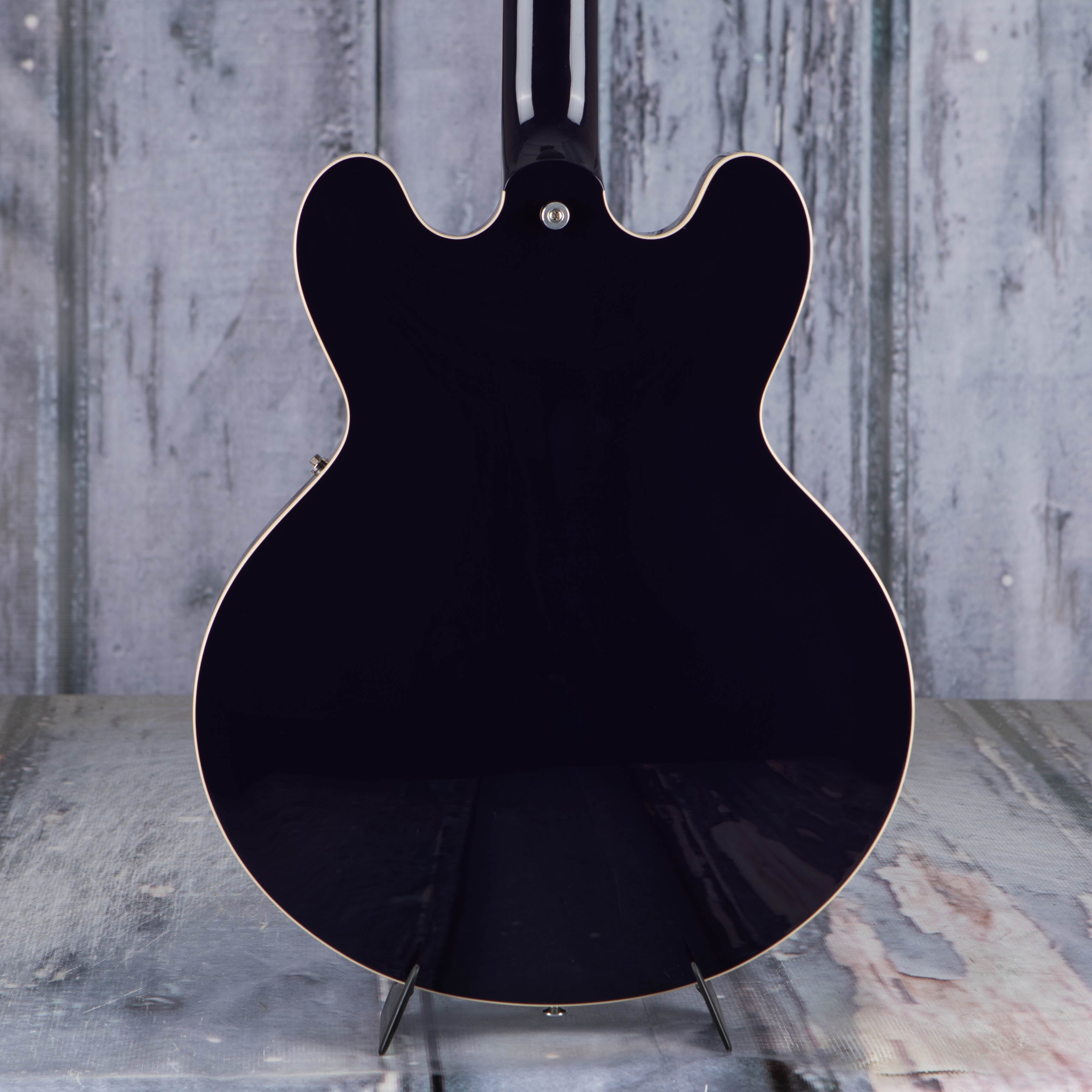 Gibson USA ES-335 Semi-Hollowbody Guitar, Deep Purple, back closeup