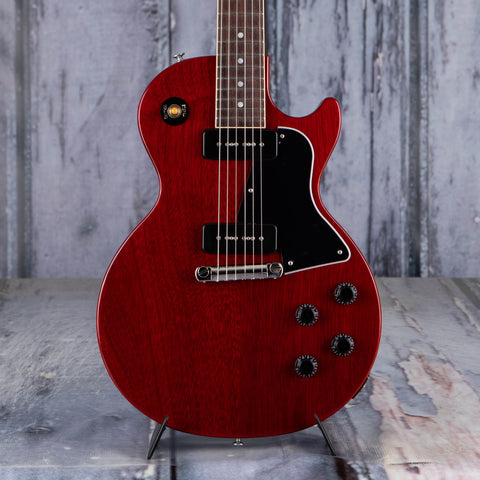 Gibson USA Les Paul Special Electric Guitar, Vintage Cherry, front closeup