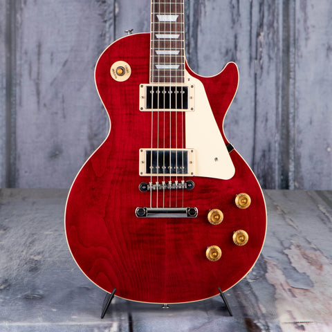 Gibson USA Les Paul Standard 50s Figured Top Electric Guitar, 60s Cherry, front closeup